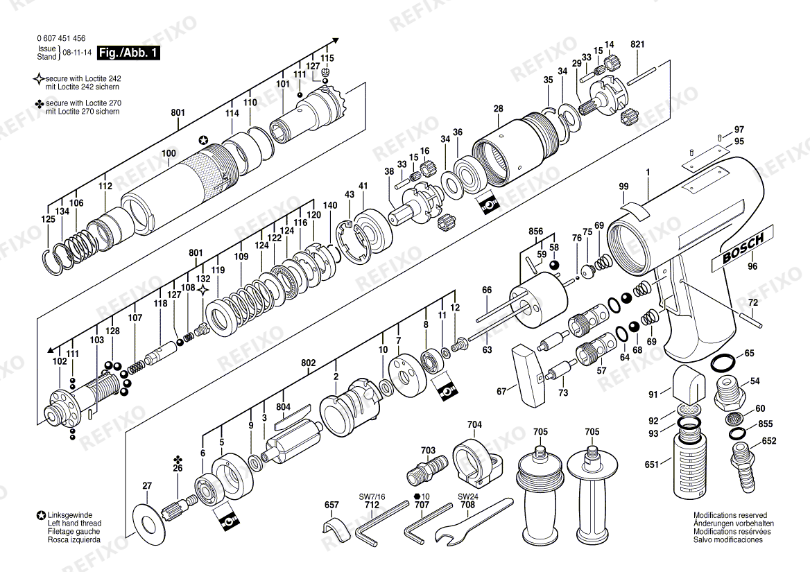 Bosch Pw- шуруповёрт -Ind 370 WATT-SERIE (0 607 451 456) — схема запчастей
