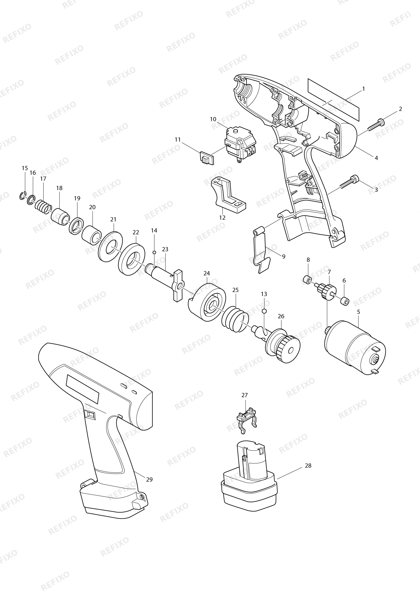 MAKITA 6903VD — схема запчастей