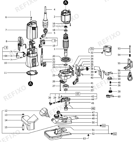 Festool OFK 700 EQ-Plus - Kantenfräse 574200 — схема запчастей