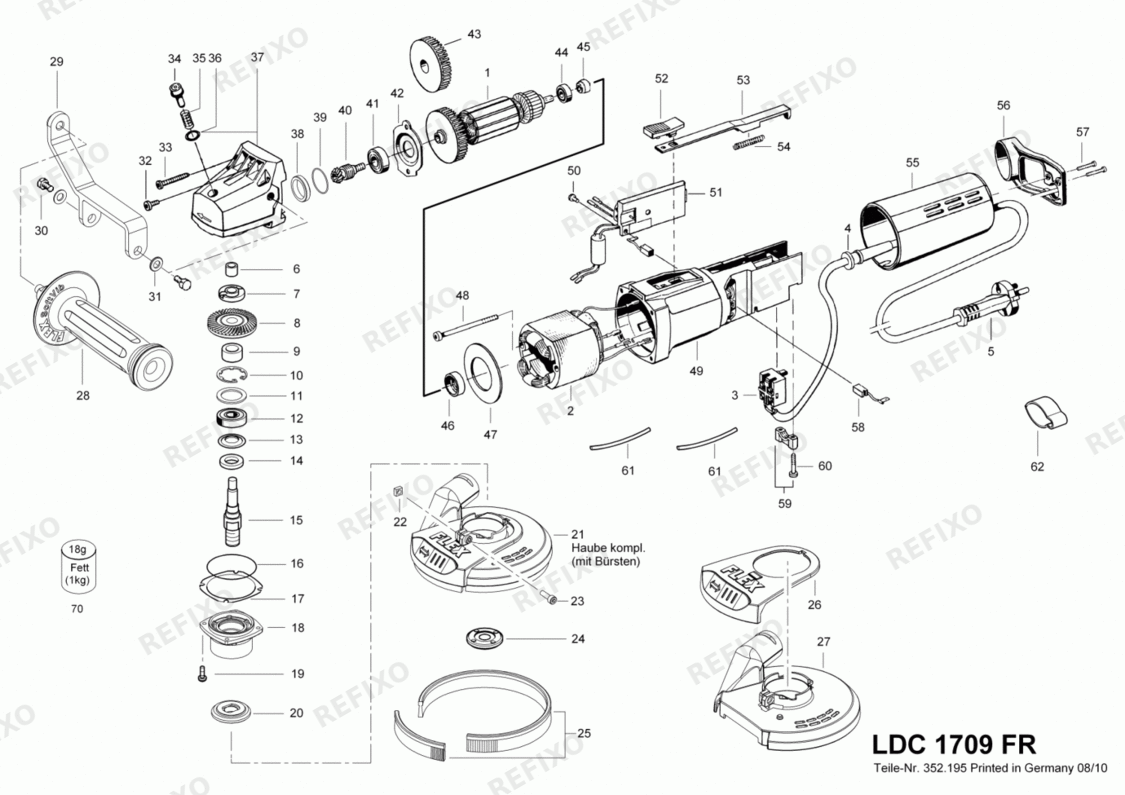 Flex Turbo-Jet LDC1709 Kit 355674 — схема запчастей