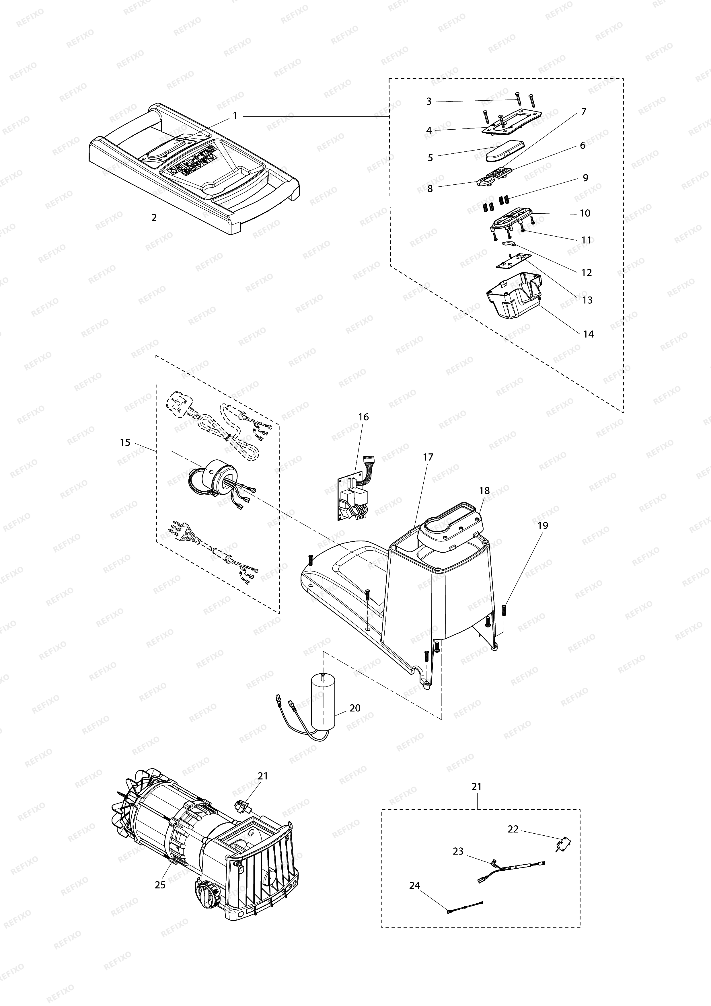 MAKITA FH-2500 — схема запчастей