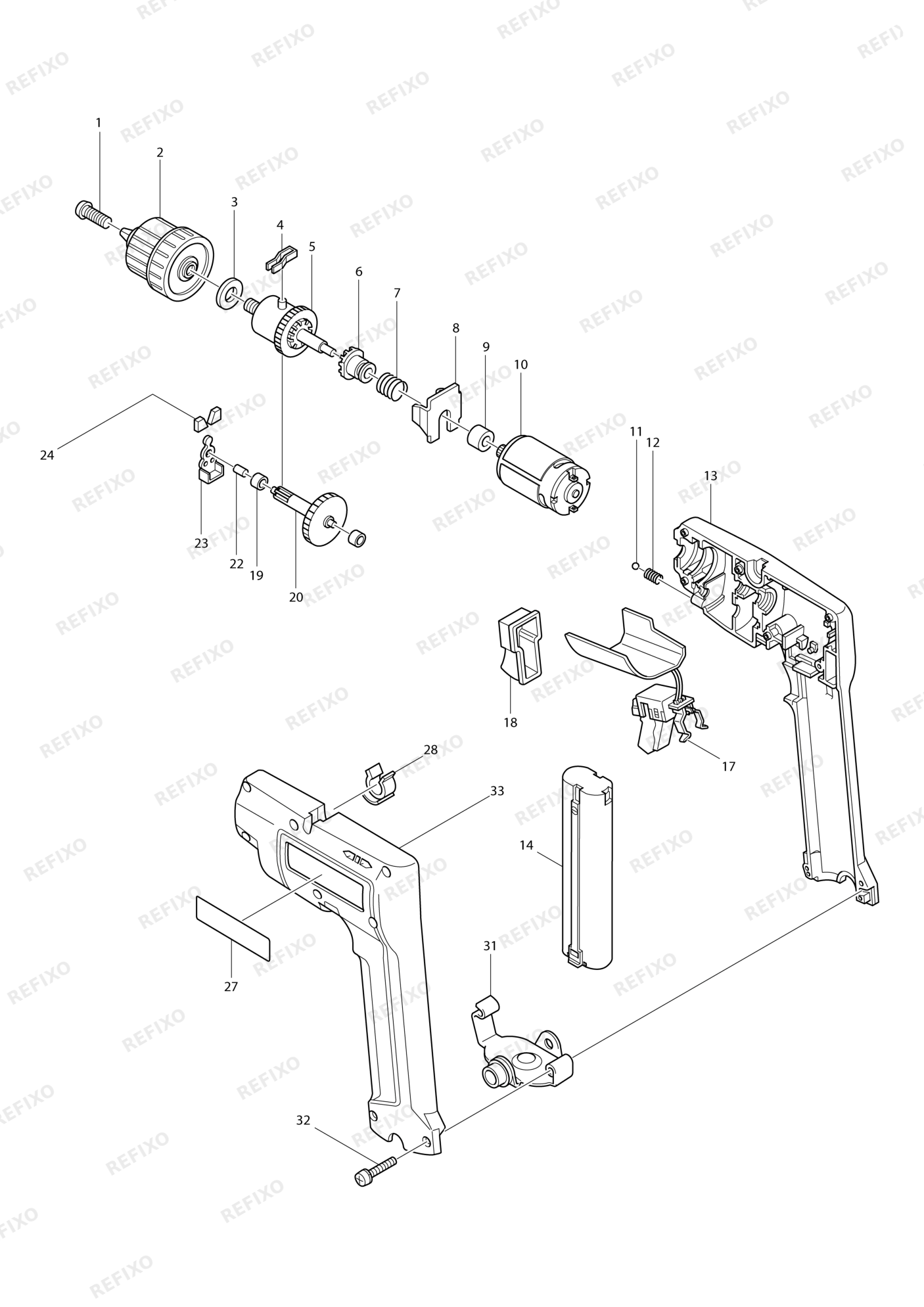 MAKITA 8402VD — схема запчастей