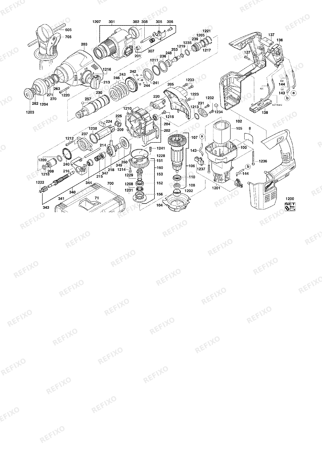 MILWAUKEE HD28H 4933415520 4000415515 — схема запчастей