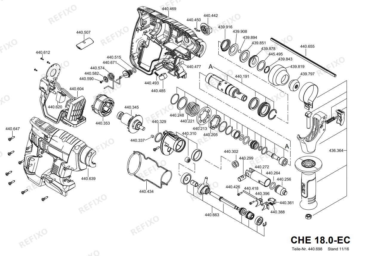 Flex CHE 18.0-EC C — схема запчастей