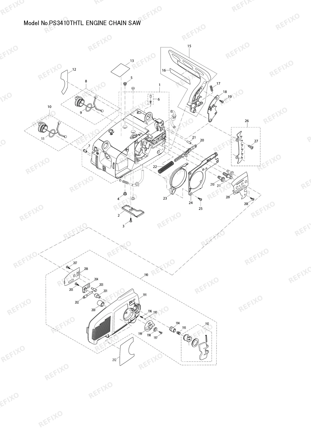 MAKITA PS 3410THTLC — схема запчастей