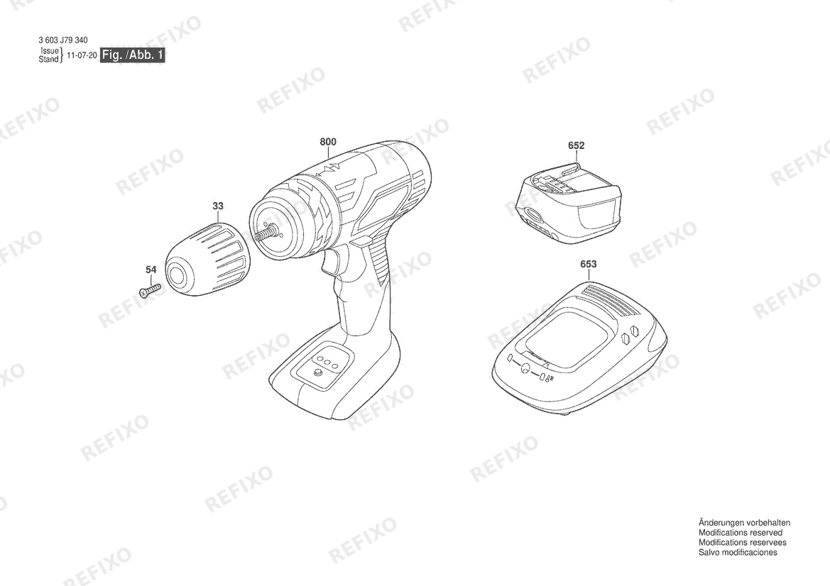 Bosch Аккумуляторный шуруповёрт PSR 18 LI | 18 V | 006 - JP (3 603 J79 350) — схема запчастей