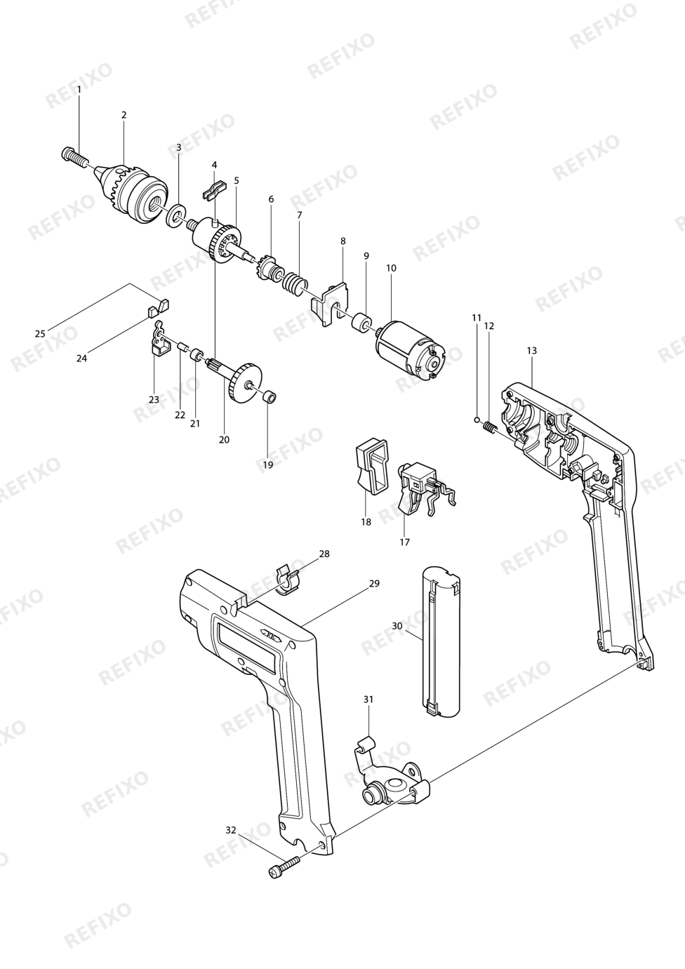 MAKITA 8400D — схема запчастей