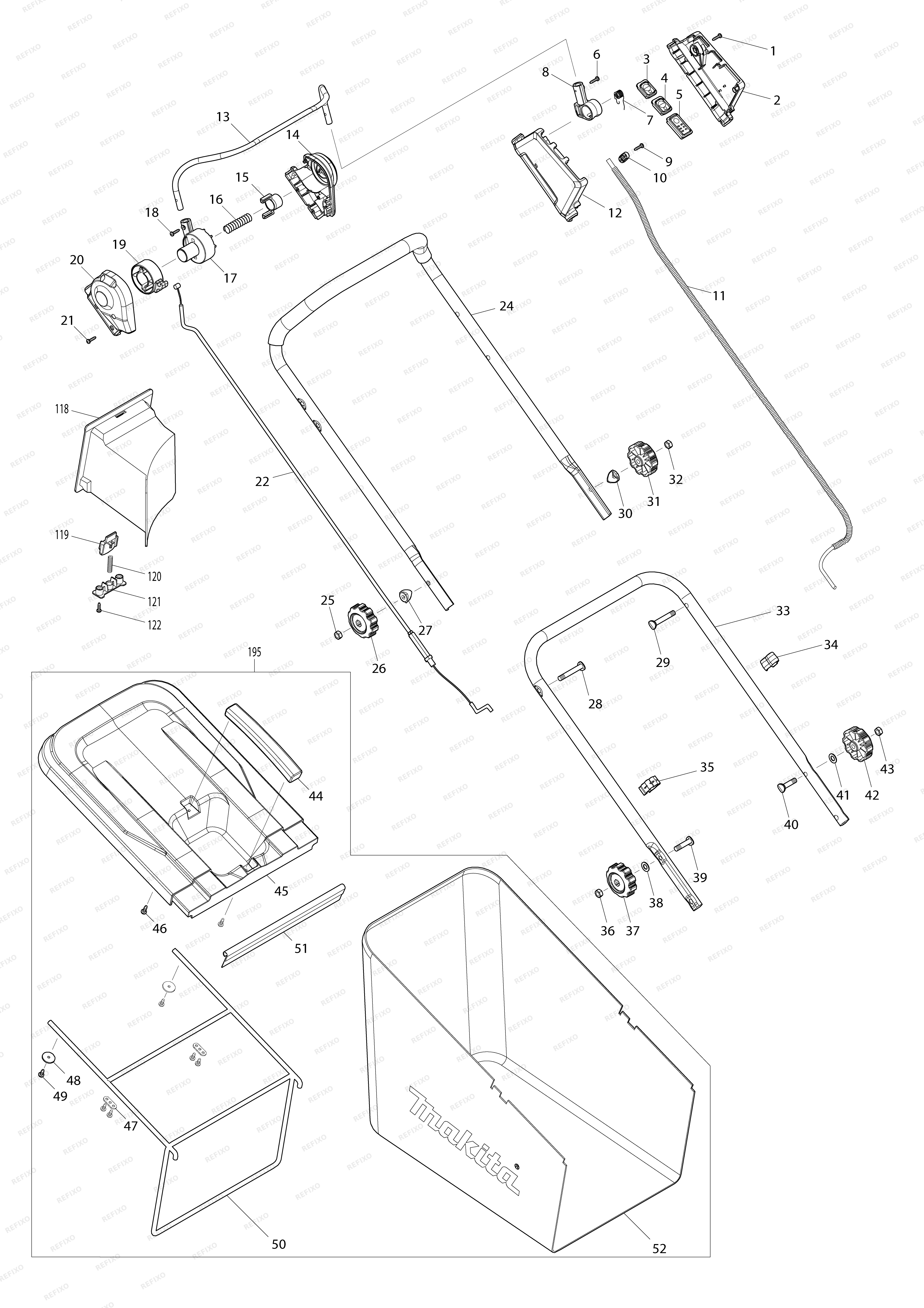 MAKITA DLM463 — схема запчастей