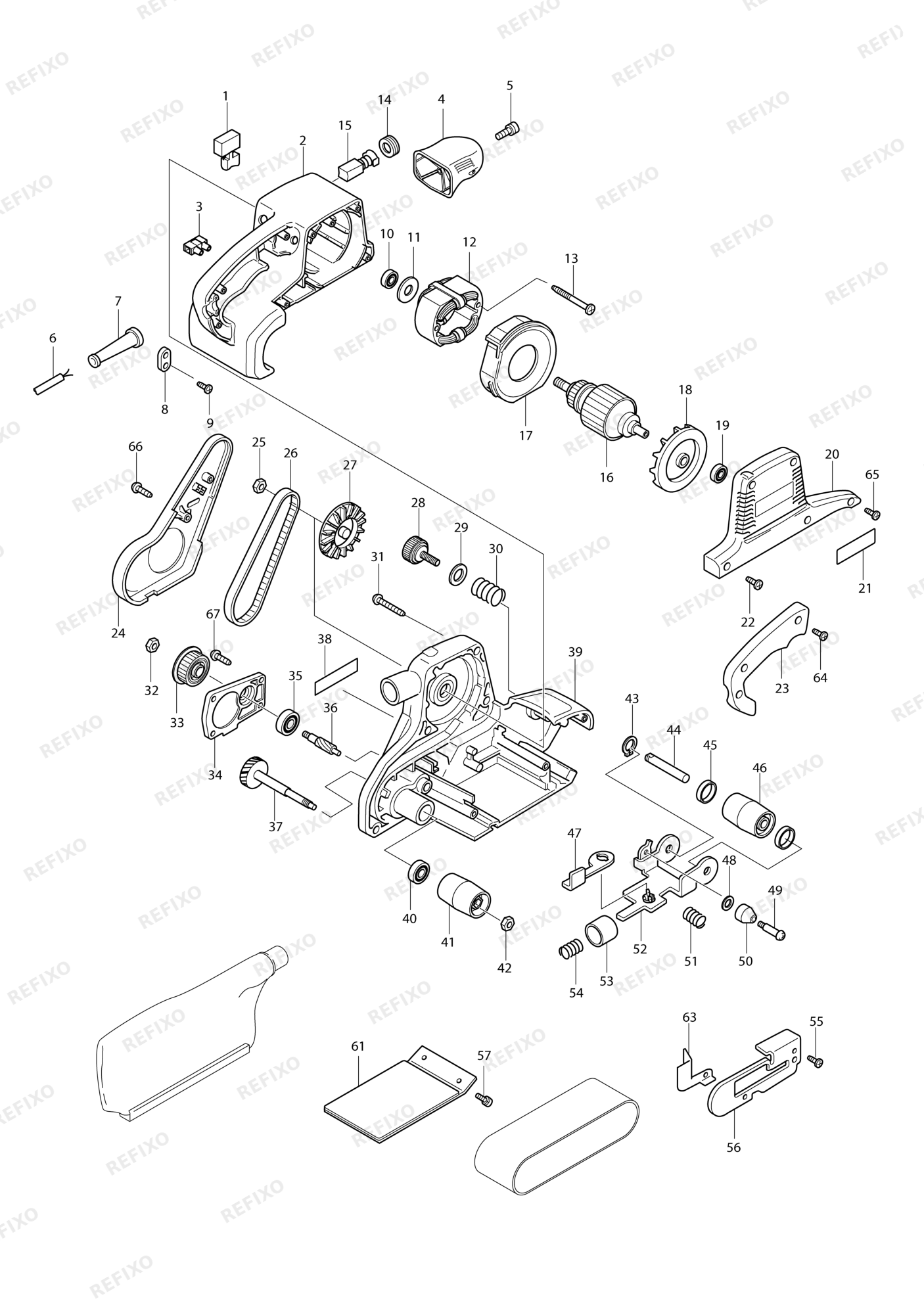 MAKITA 9902 — схема запчастей