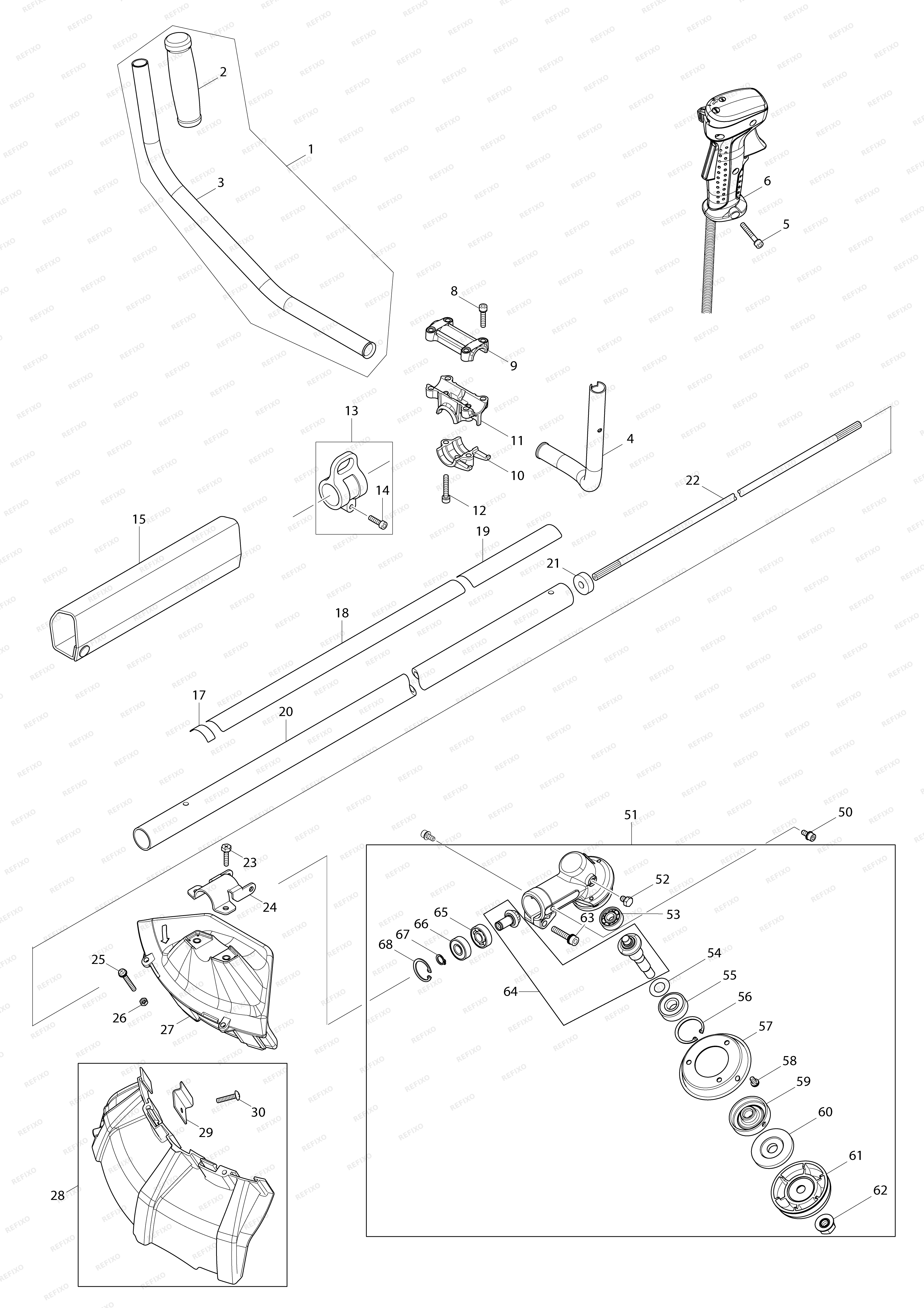 MAKITA EM3400U — схема запчастей