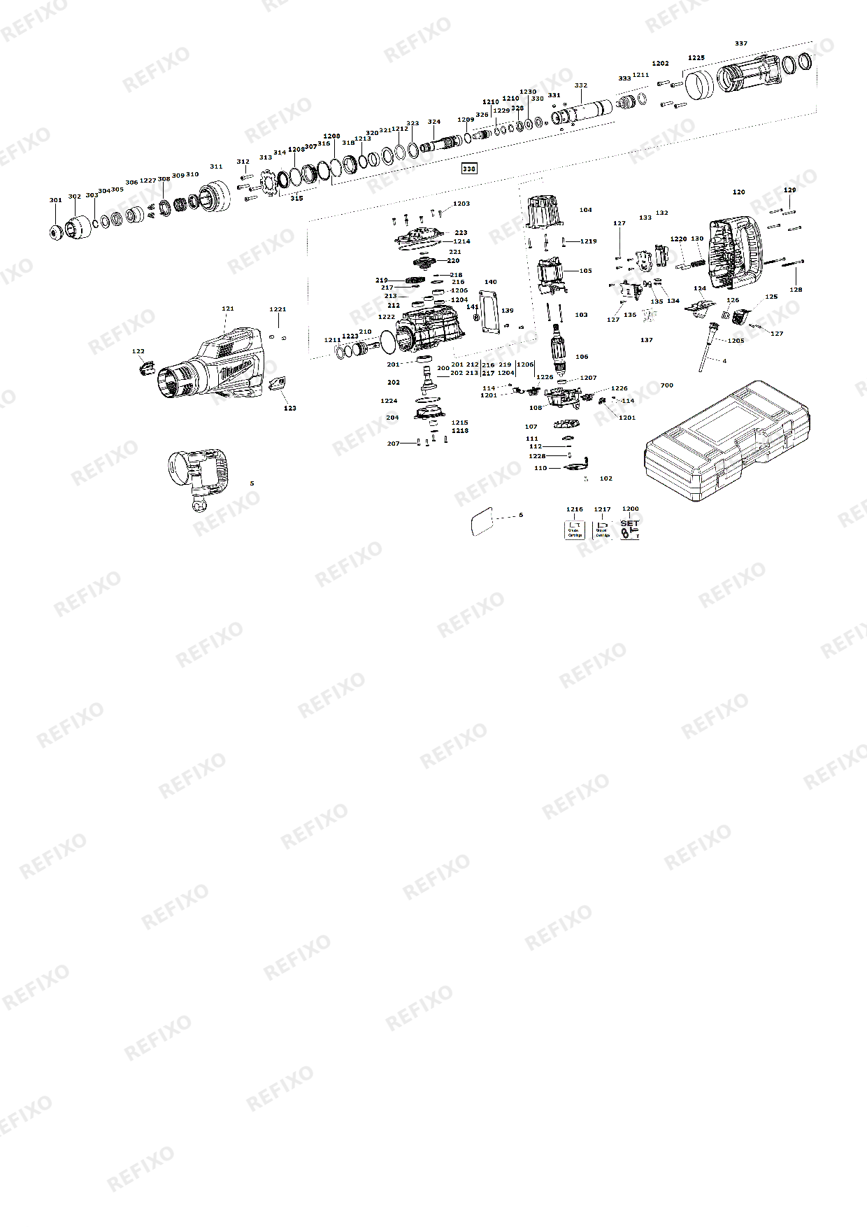 MILWAUKEE K1000S IN2 4933464120 4000455501 — схема запчастей