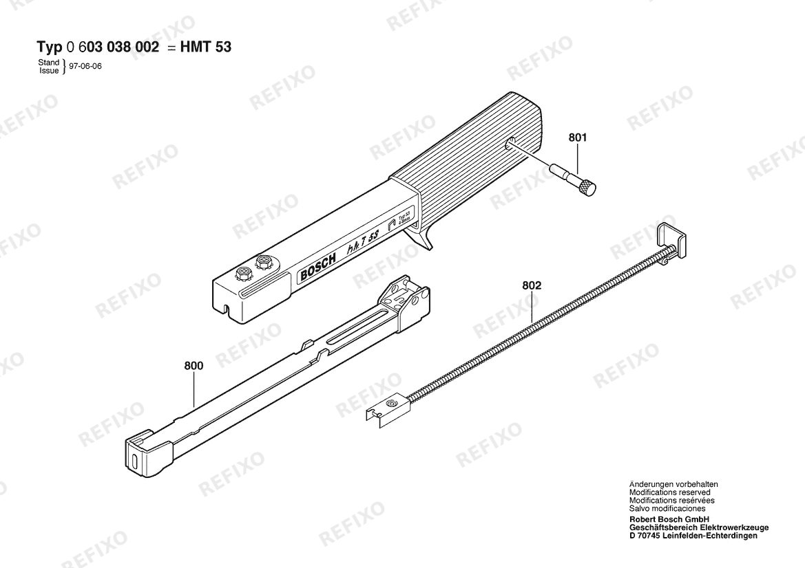 Bosch Tacker PTK HMT 53 (0 603 038 002) — схема запчастей