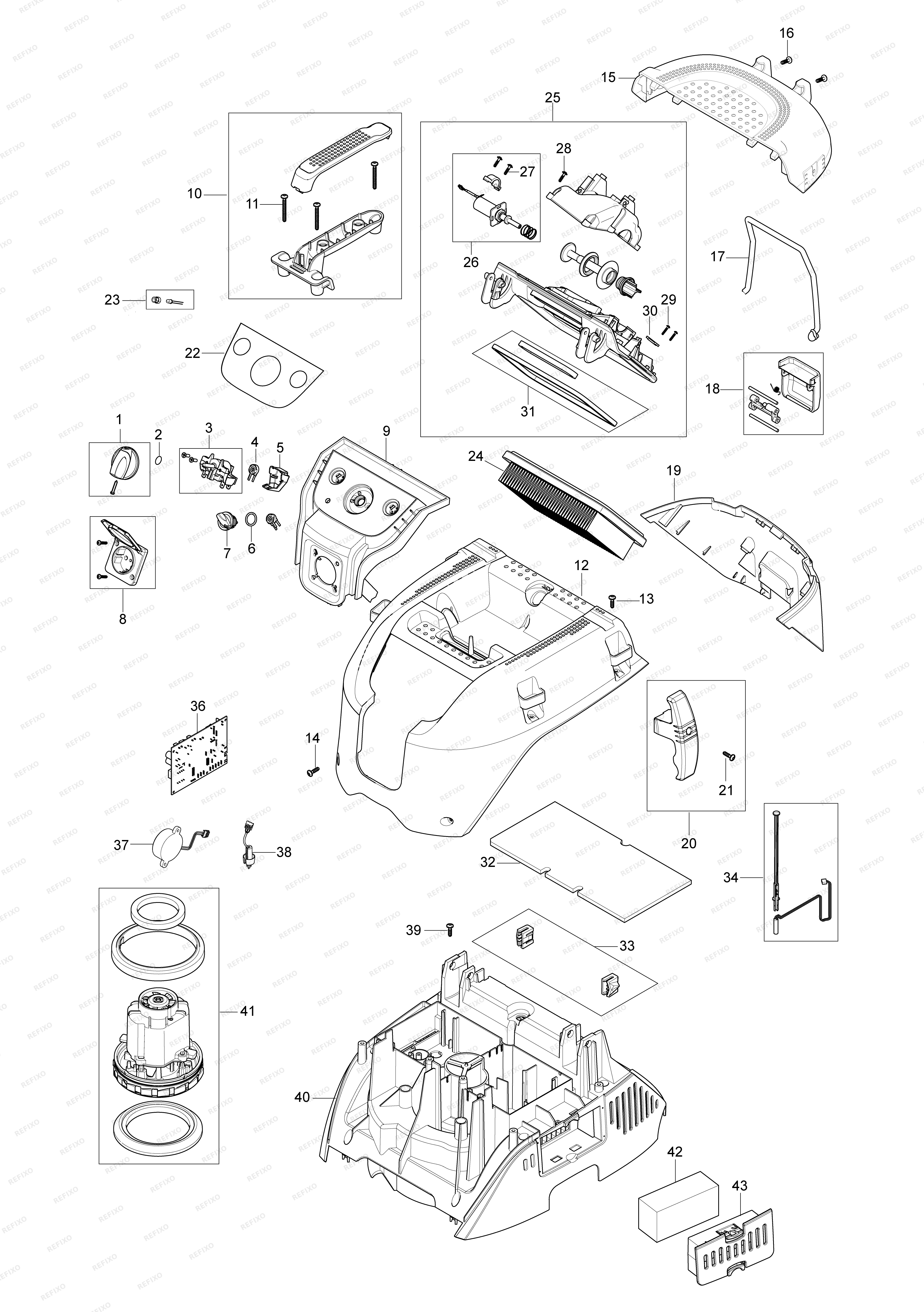 MAKITA VC4210M — схема запчастей
