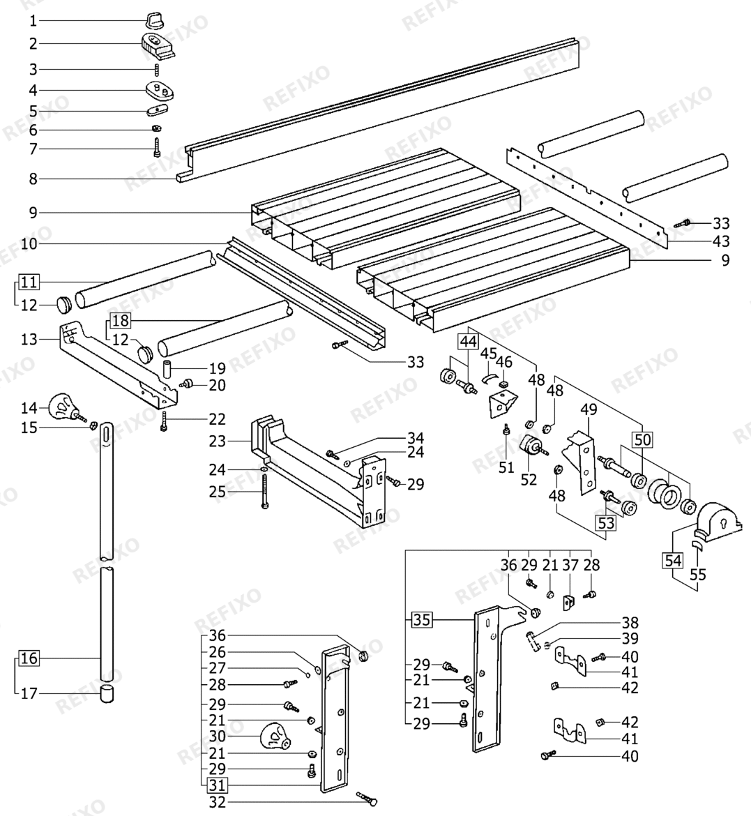 Festool CS 70 ST - Schiebetisch 488059 — схема запчастей