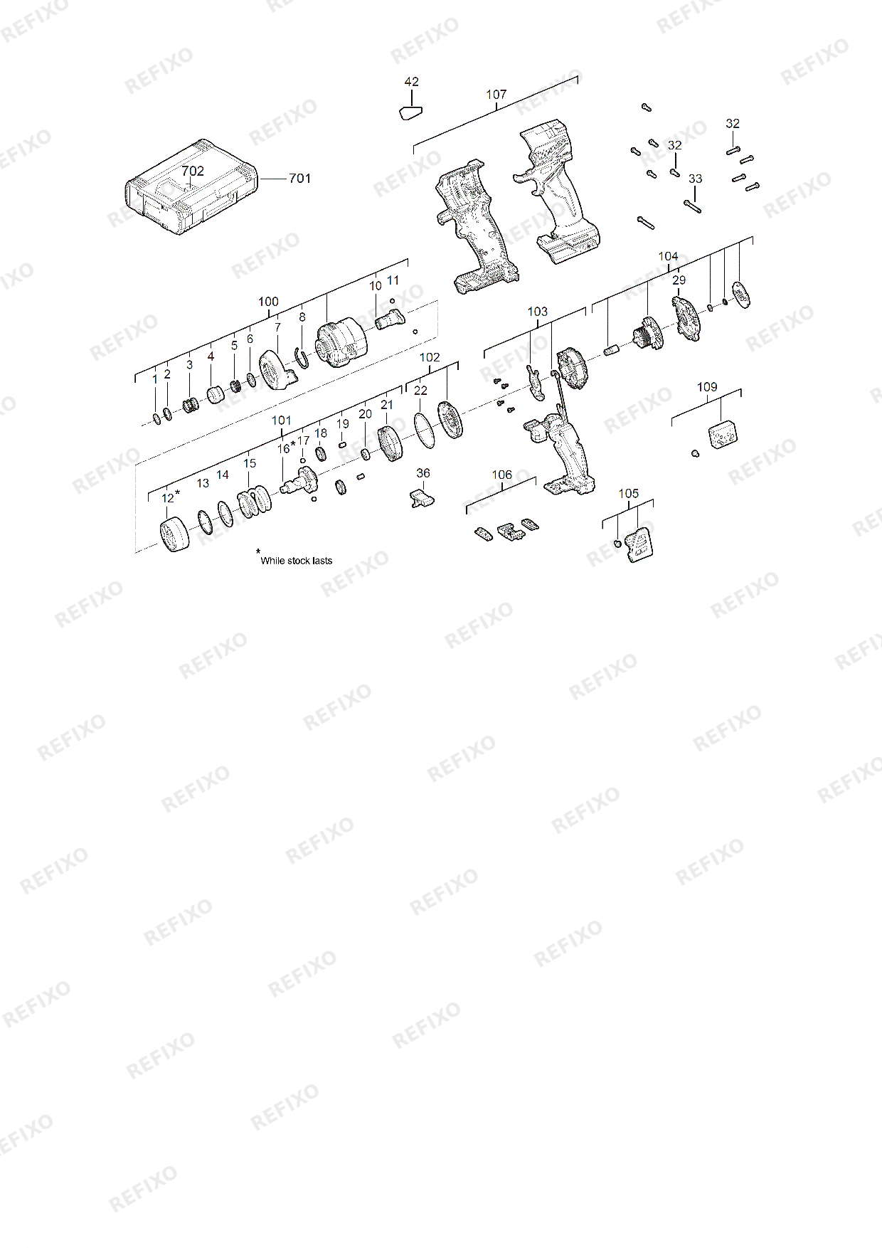 MILWAUKEE M18FID3 4933498061 04000481284 — схема запчастей