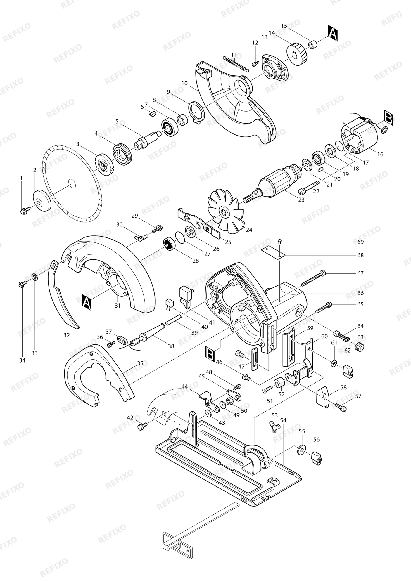 Деталировка MAKITA СР1800 — схема запчастей в разборе