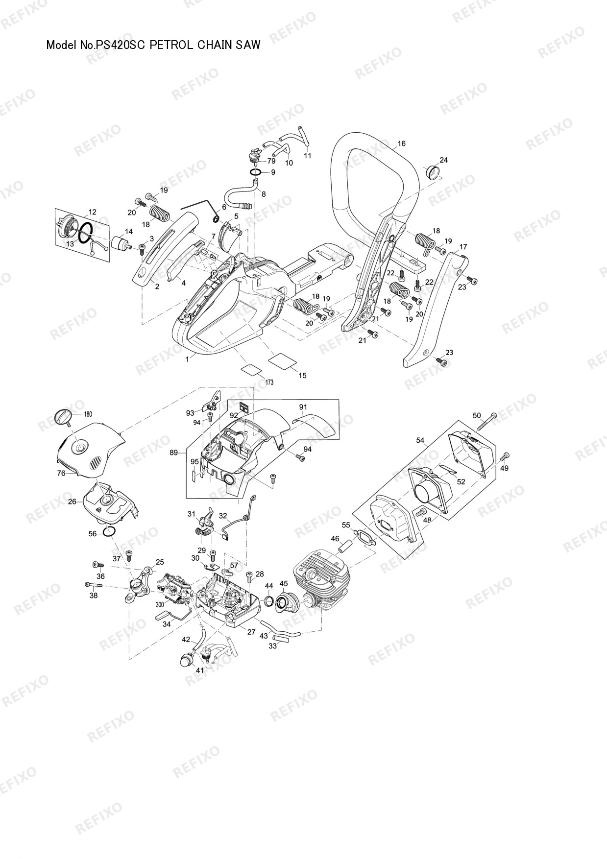 MAKITA PS 420SC — схема запчастей