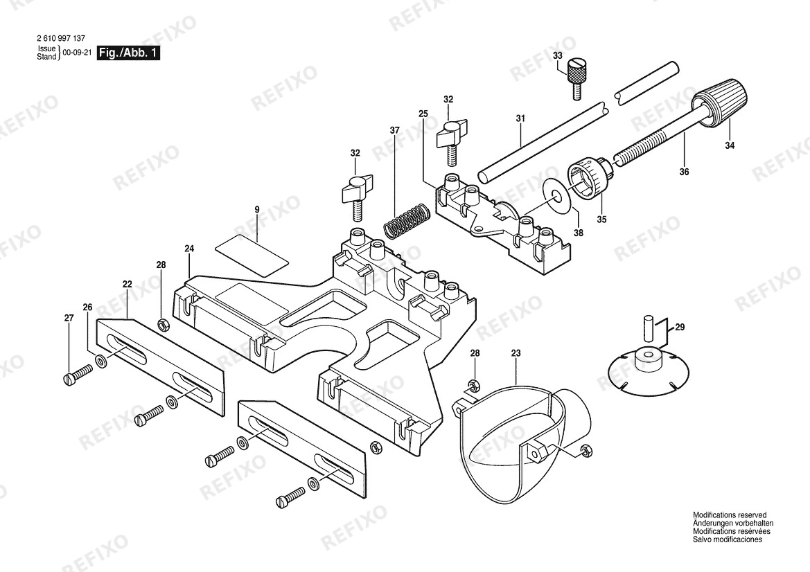 Bosch Führungsleiste RA1054 (2 610 997 137) — схема запчастей