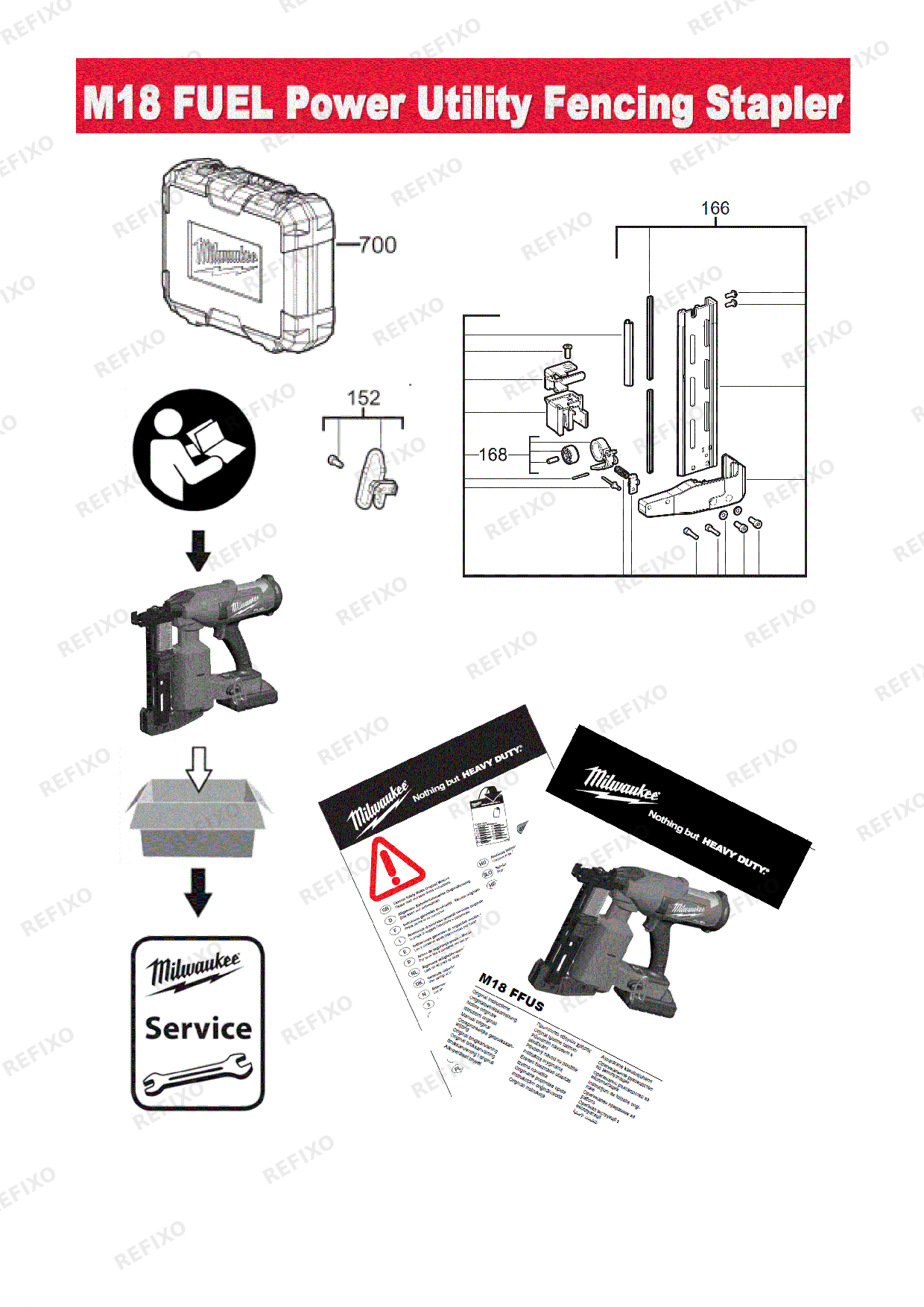 MILWAUKEE M18FFUS 0C 4933479834 4000491323 — схема запчастей