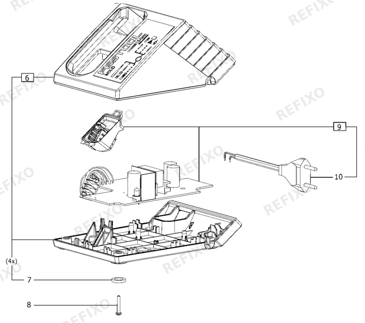 Festool MXC 230V - зарядное устройство 495883 — схема запчастей