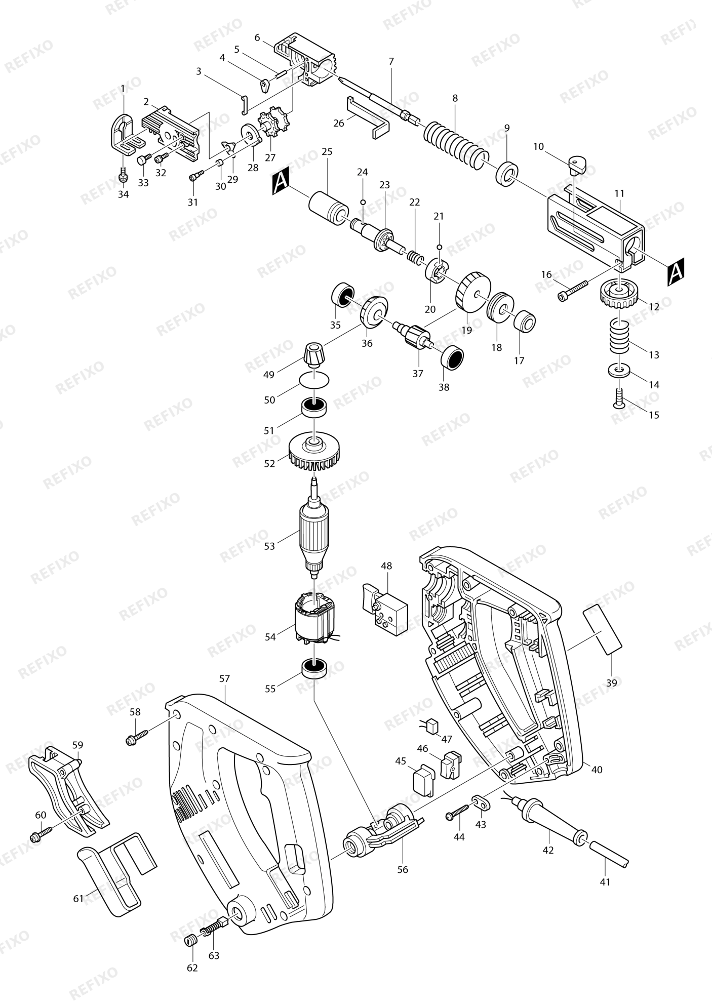 MAKITA 6830 — схема запчастей