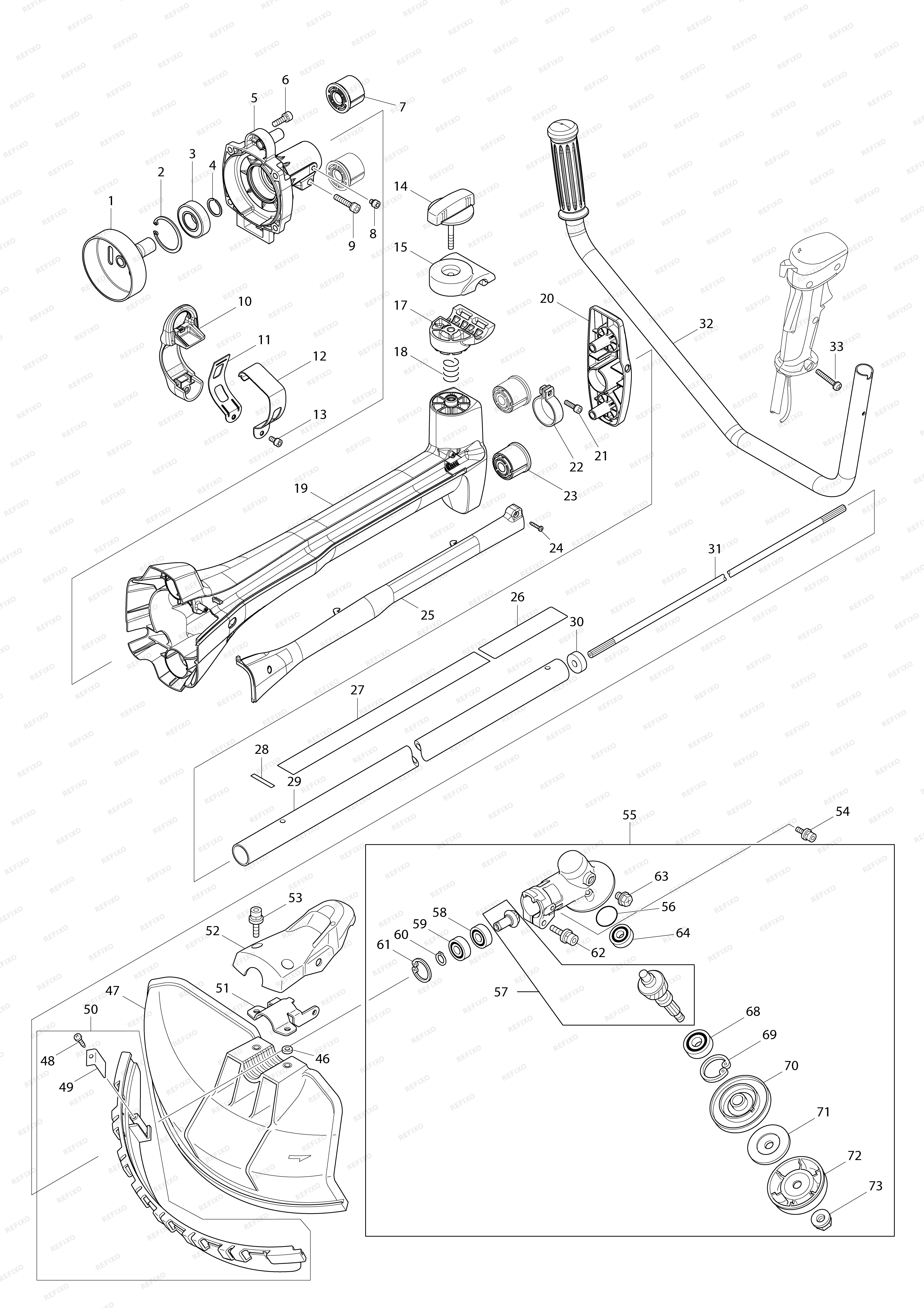 MAKITA EM4351UH — схема запчастей