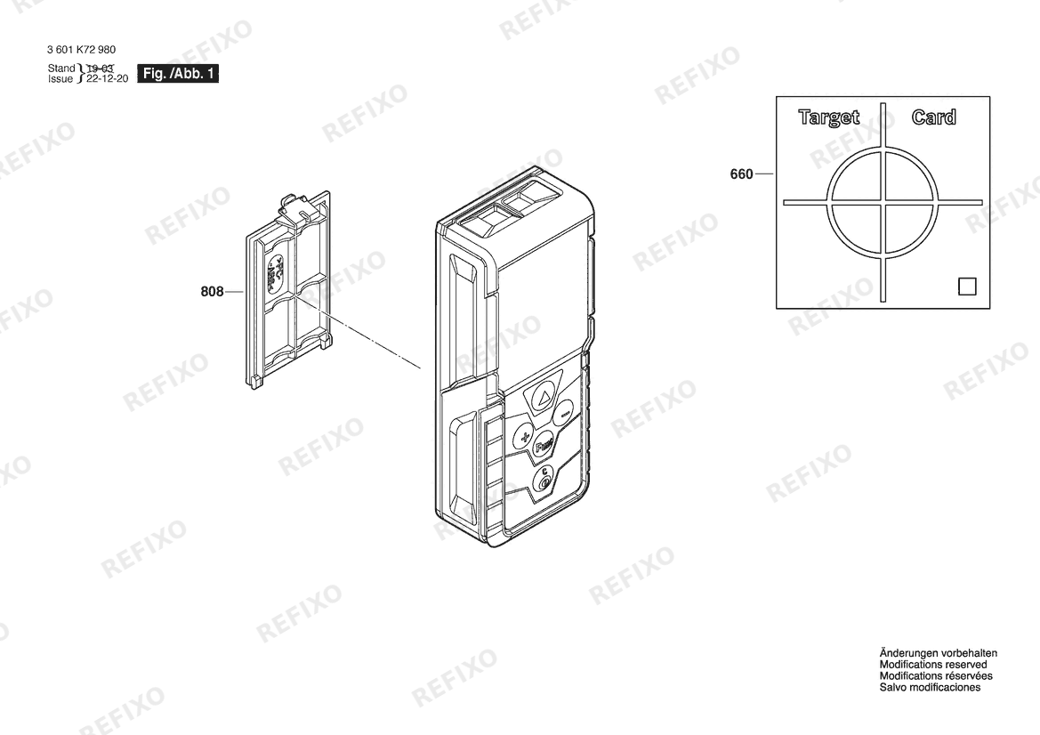Bosch Entfernungsmesser GLM 40 | 026 - AS (3 601 K72 9K0) — схема запчастей