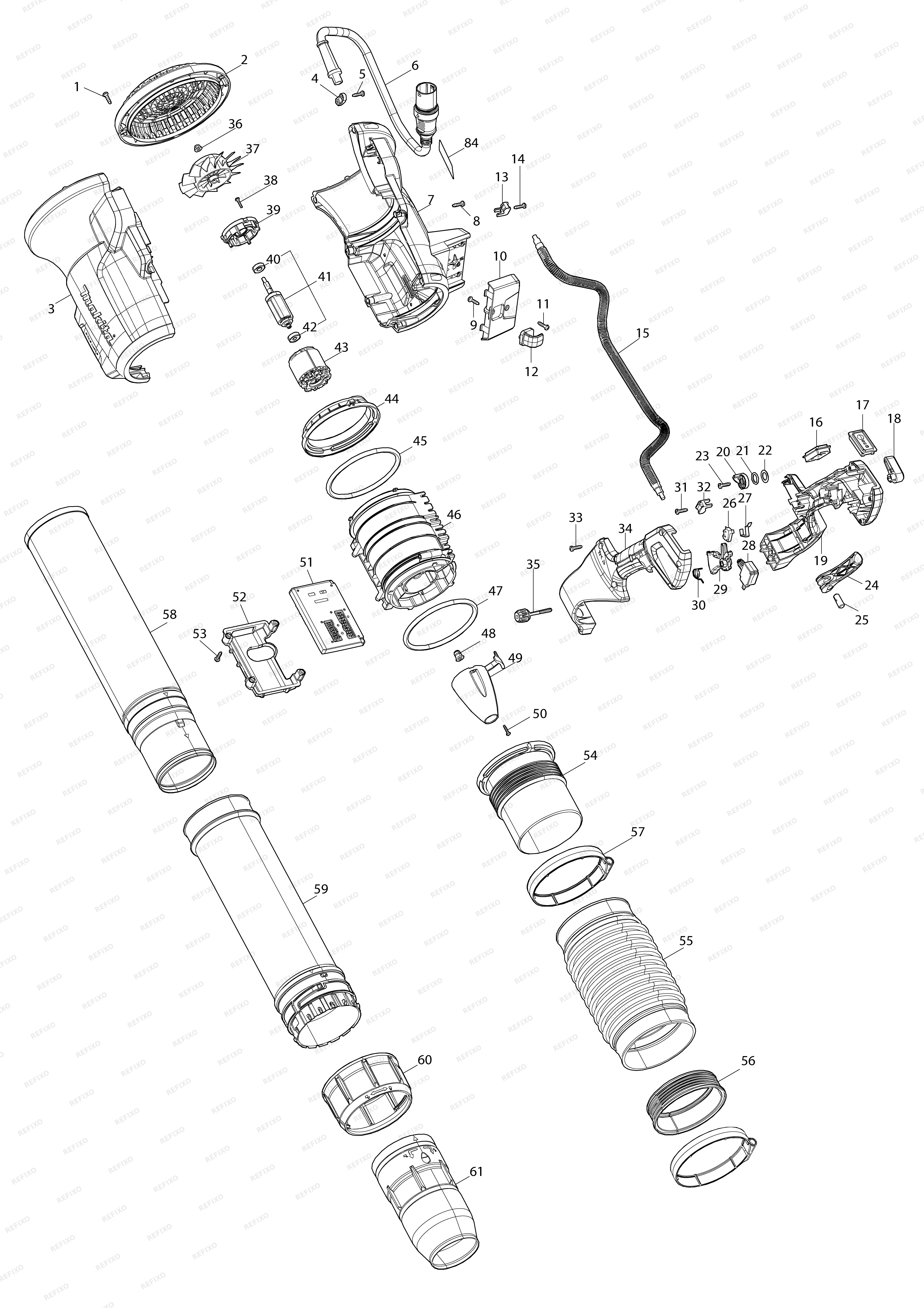MAKITA UB004C — схема запчастей