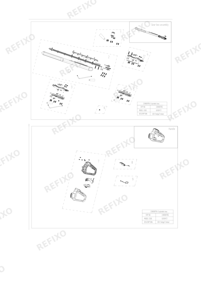 Greenworks 2208307 Exploded View — схема запчастей