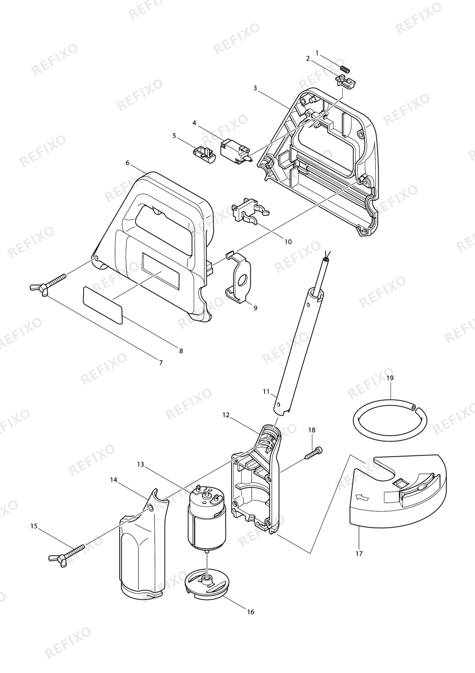 MAKITA UM1200D — схема запчастей