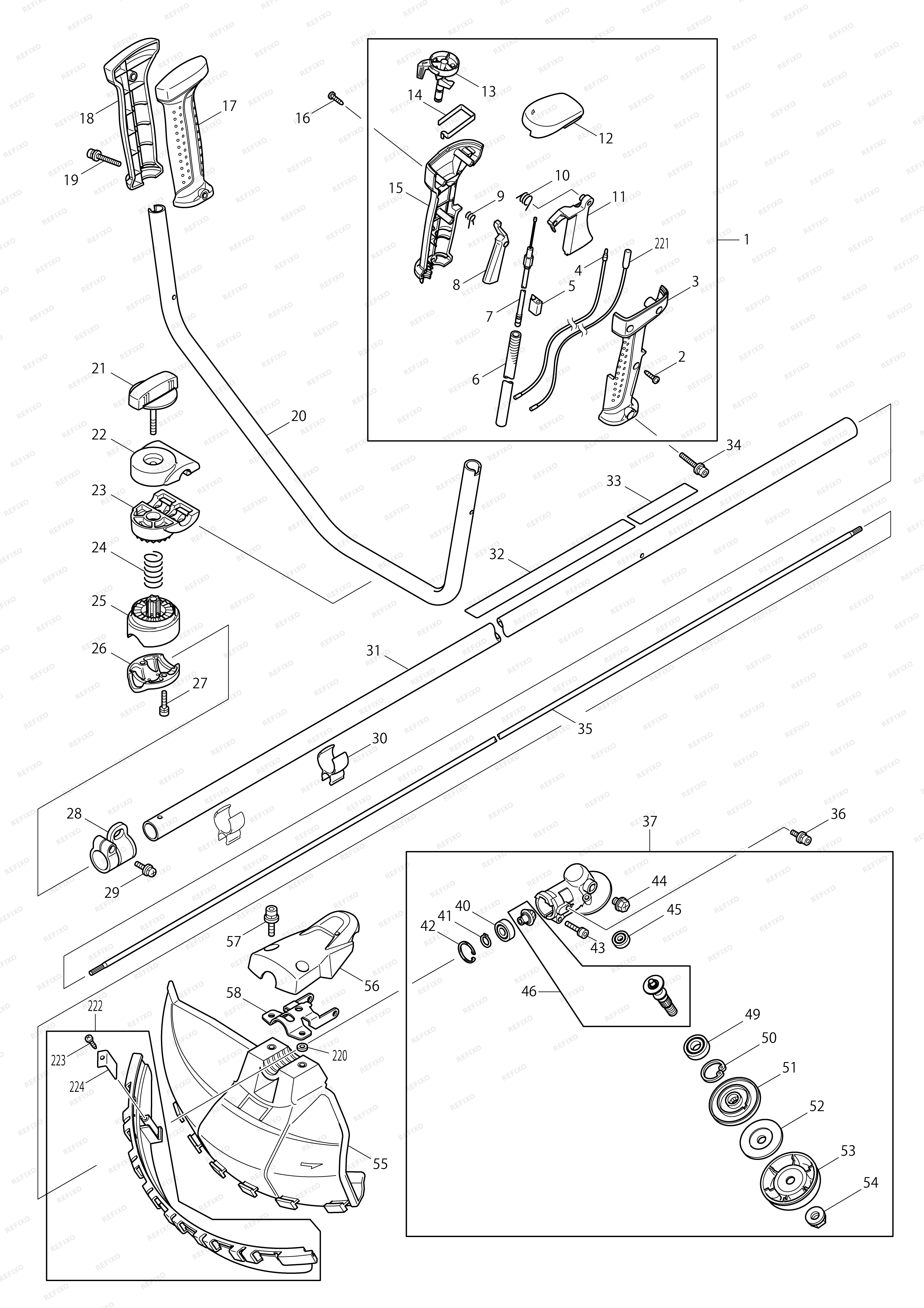 MAKITA EM2650UH — схема запчастей
