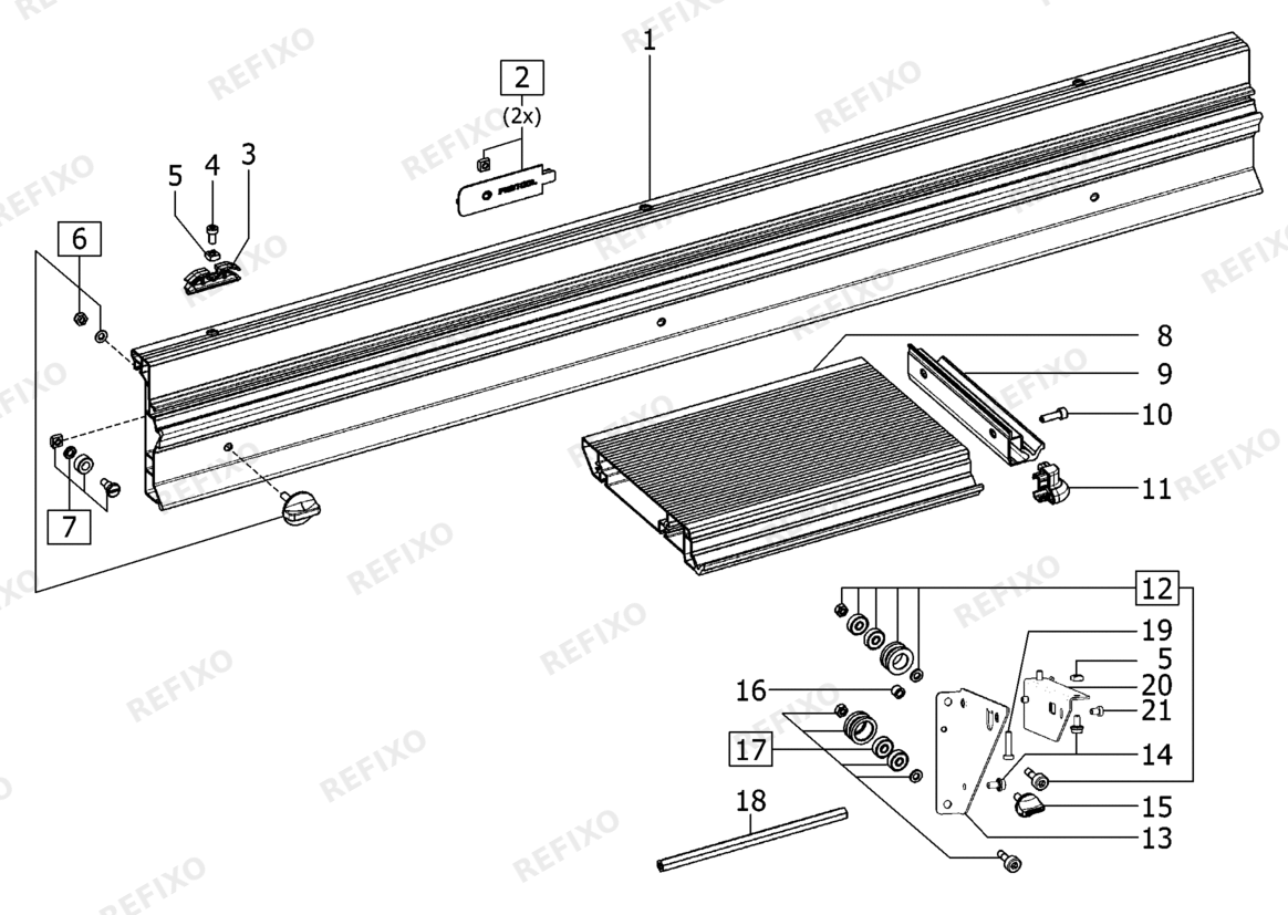 Festool ST - Schiebetisch 492100 — схема запчастей