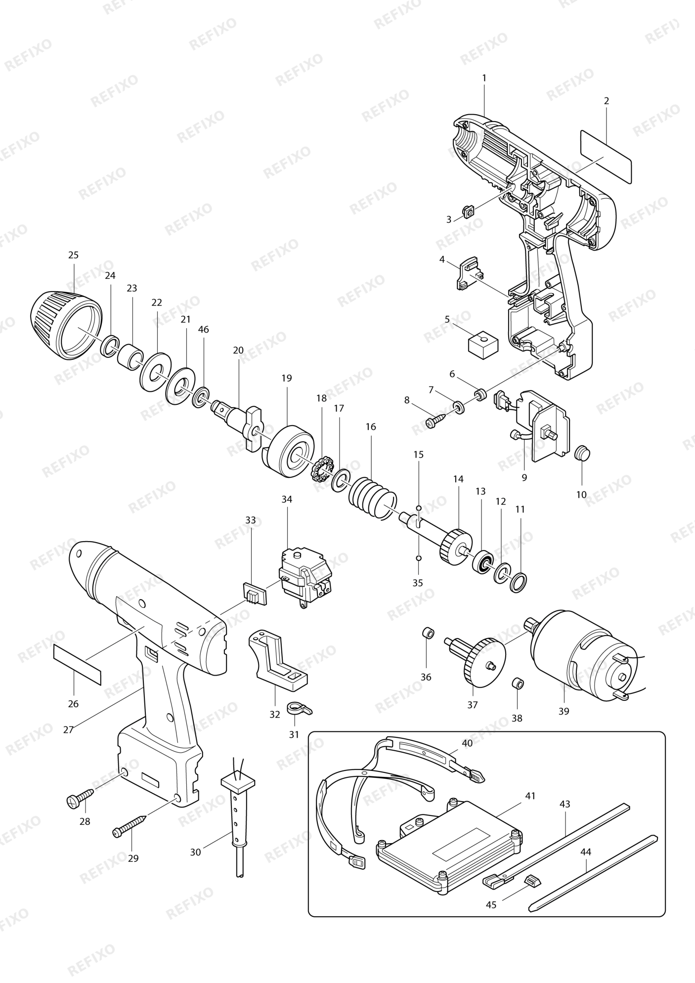 MAKITA 6931D — схема запчастей