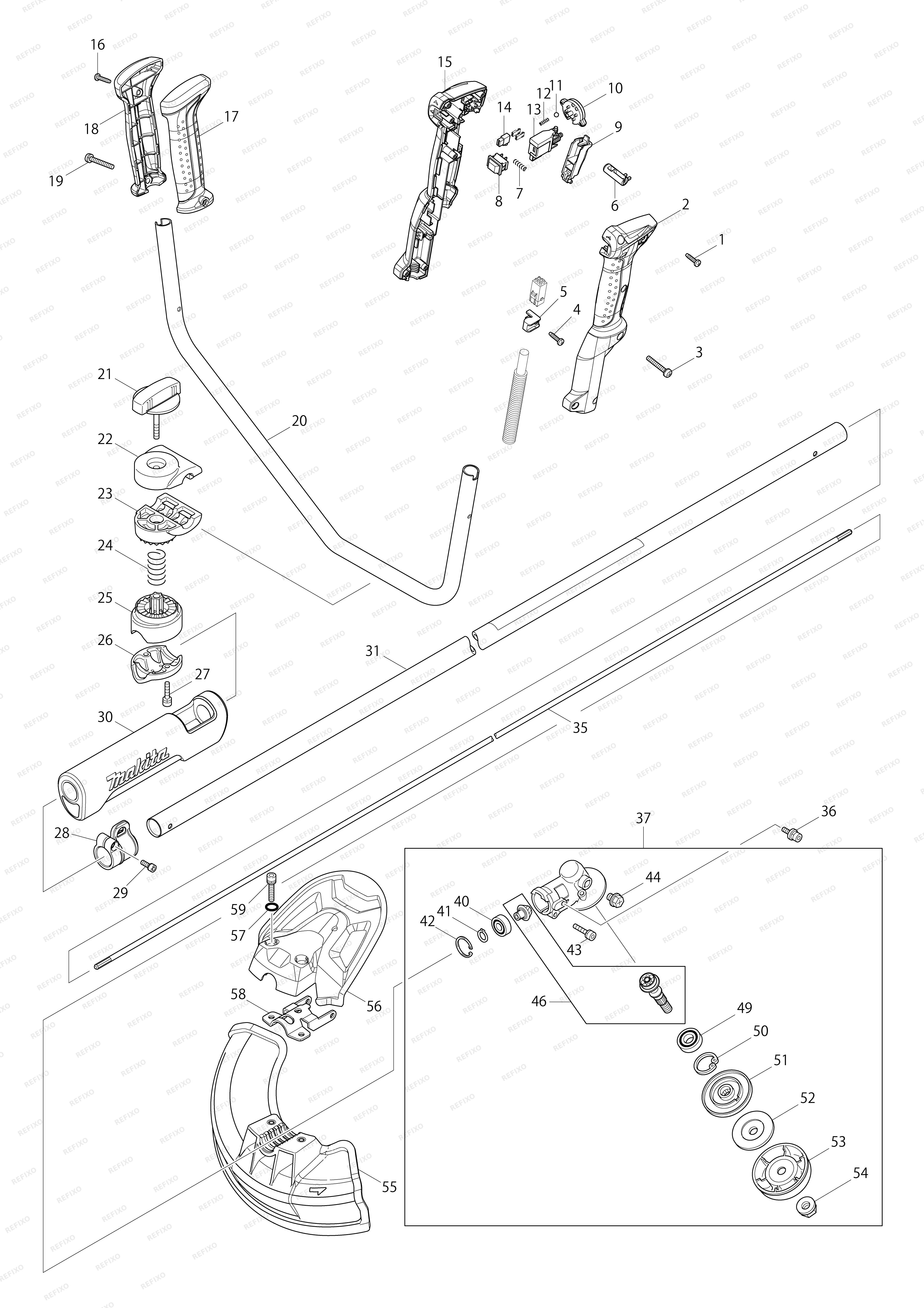 MAKITA BBC231U — схема запчастей