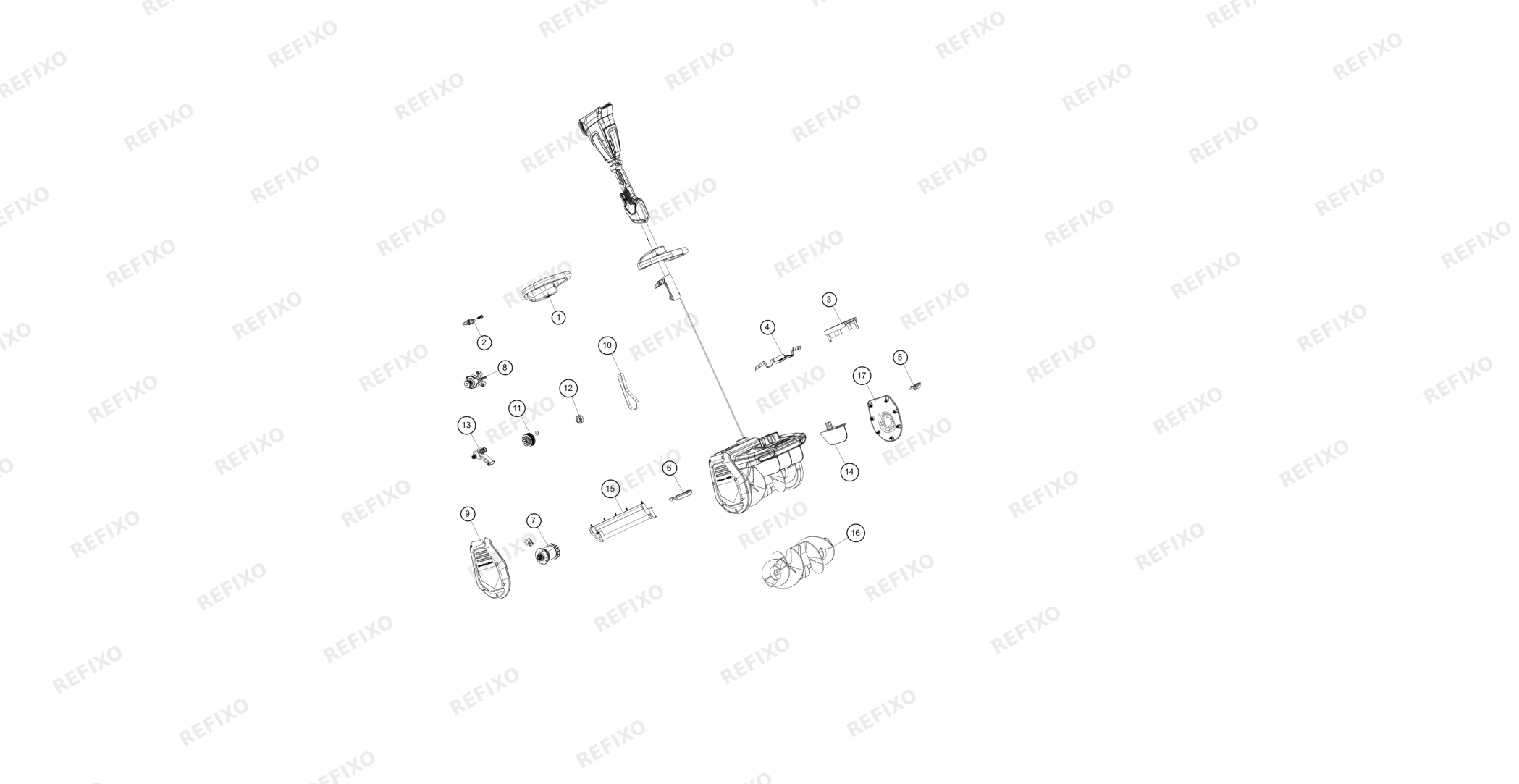 Greenworks 2603107-Exploded view — схема запчастей