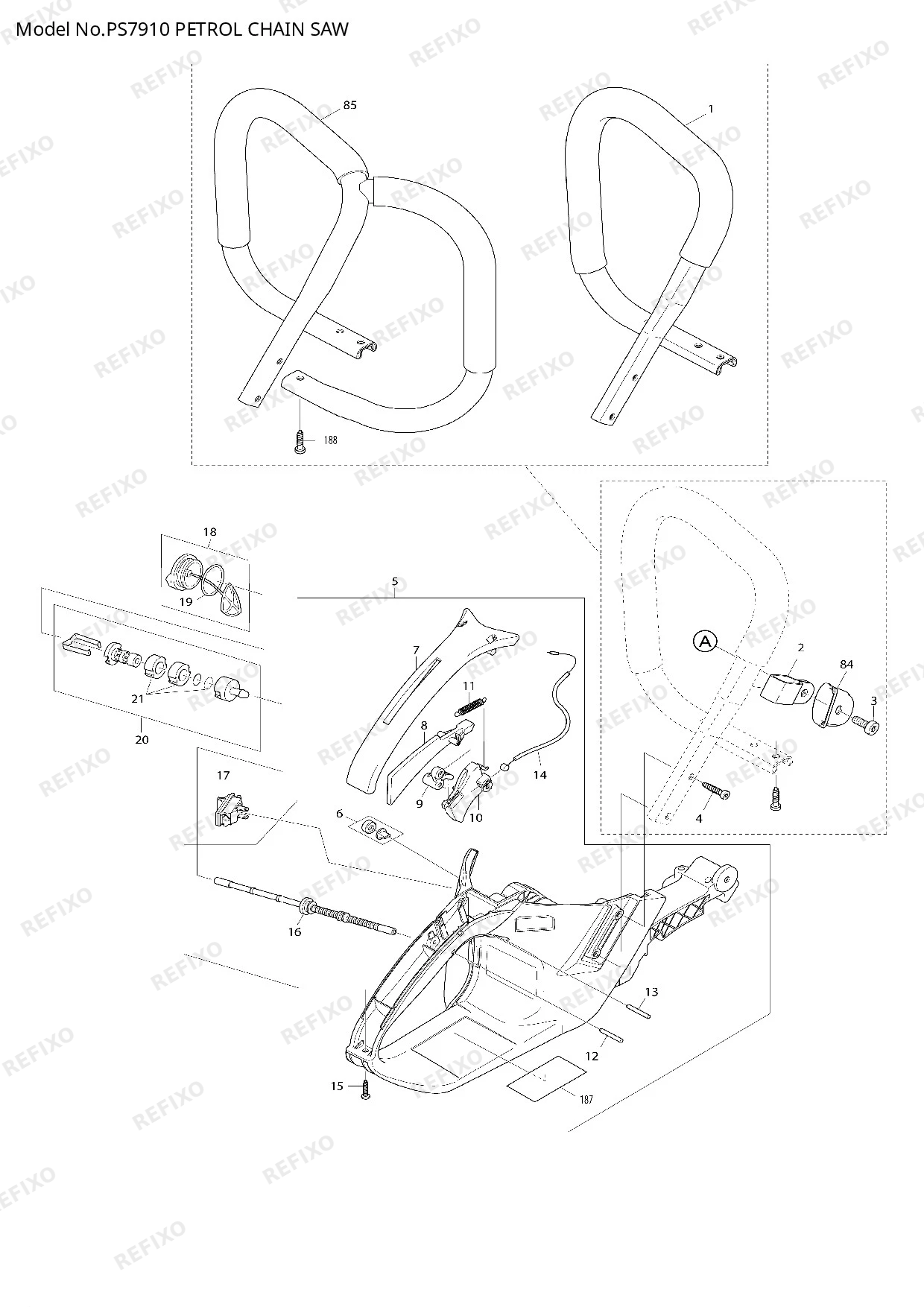 MAKITA PS 7910 — схема запчастей