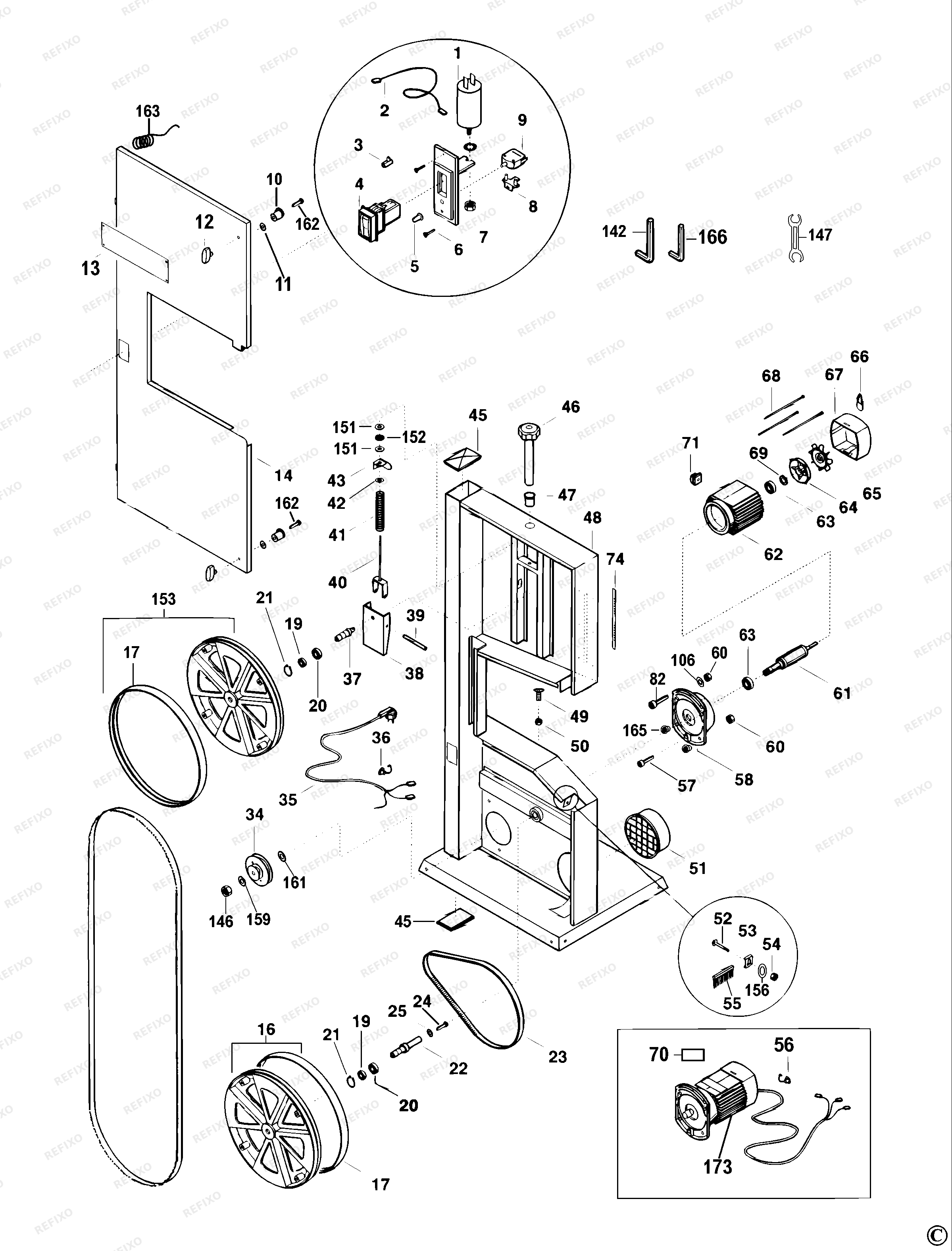 DeWalt ????????? ???? EBS3601 — схема запчастей