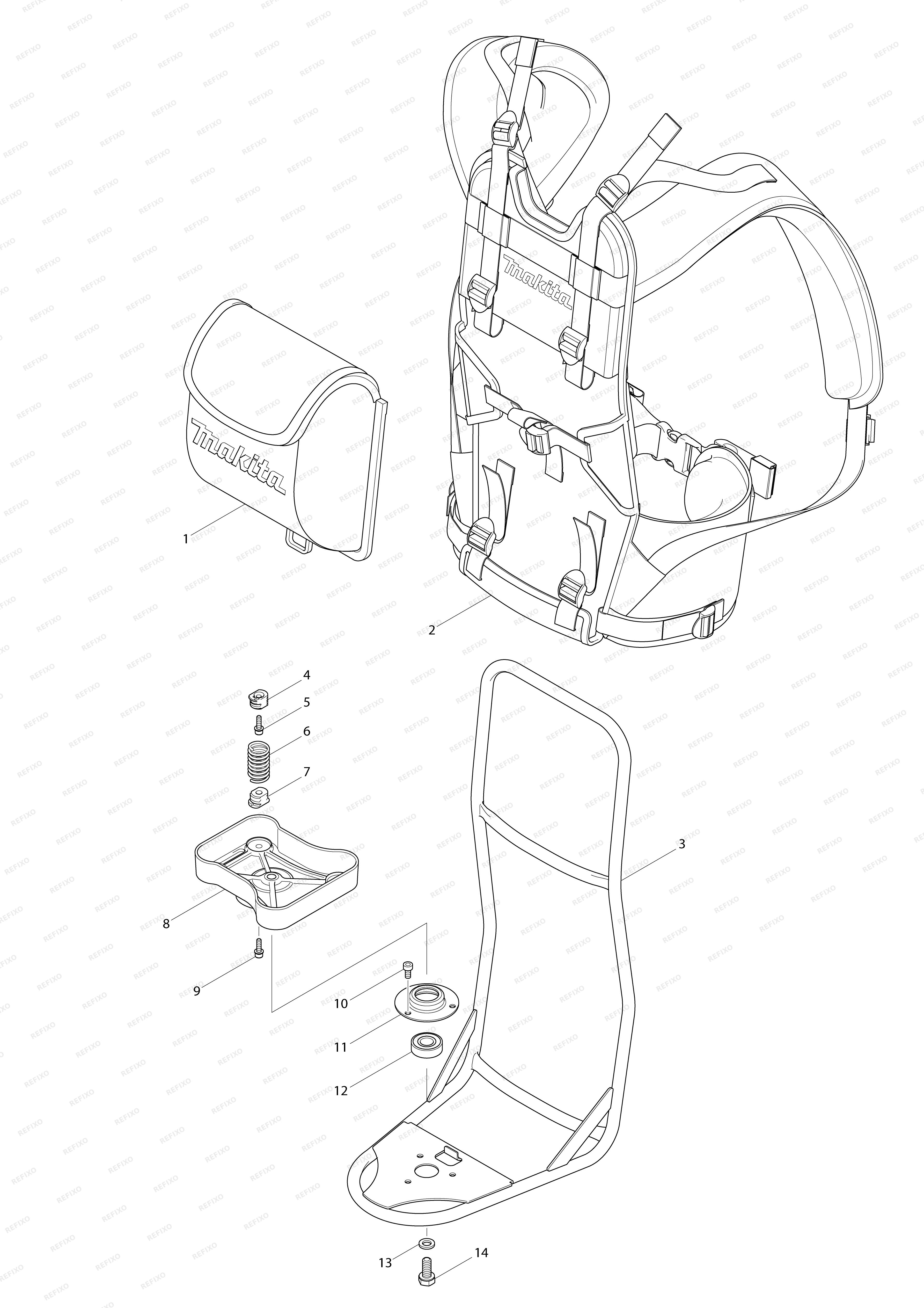 MAKITA EM4350RH — схема запчастей