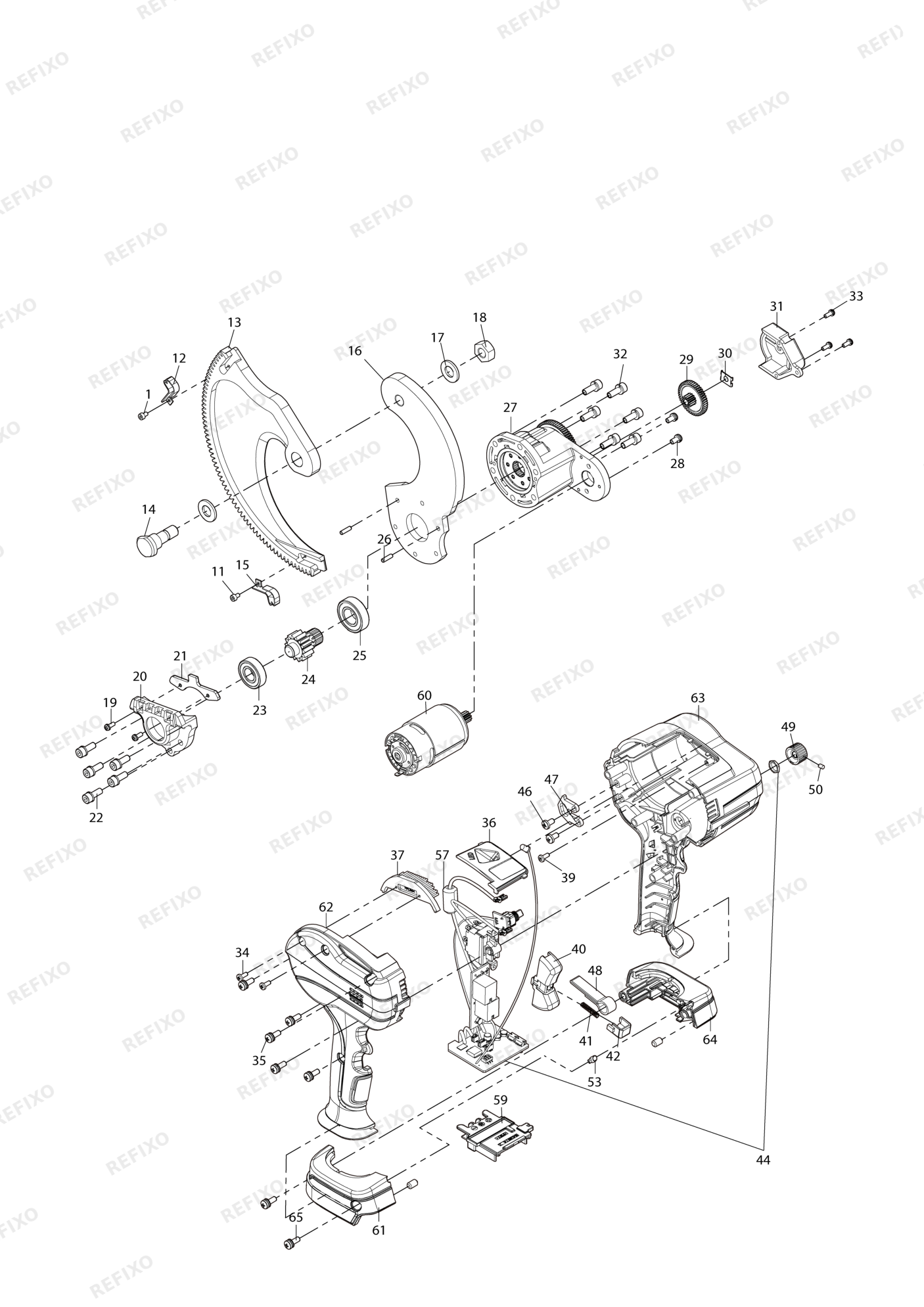 MAKITA DTC102 — схема запчастей
