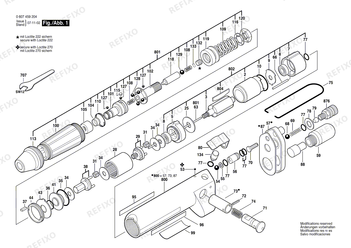 Bosch Pw- шуруповёрт -Ind 20 WATT-SERIE (0 607 459 204) — схема запчастей