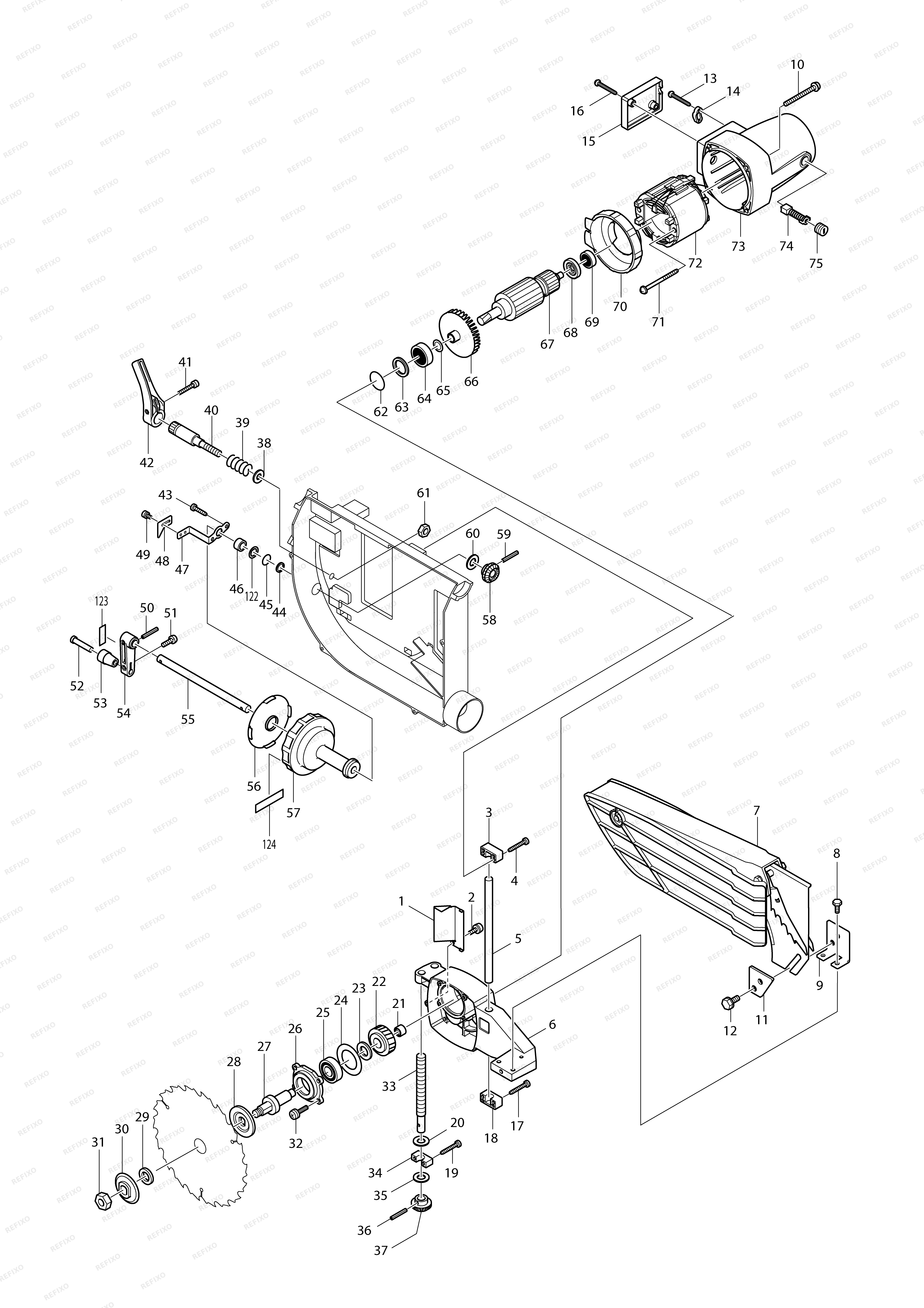 MAKITA 2703 — схема запчастей