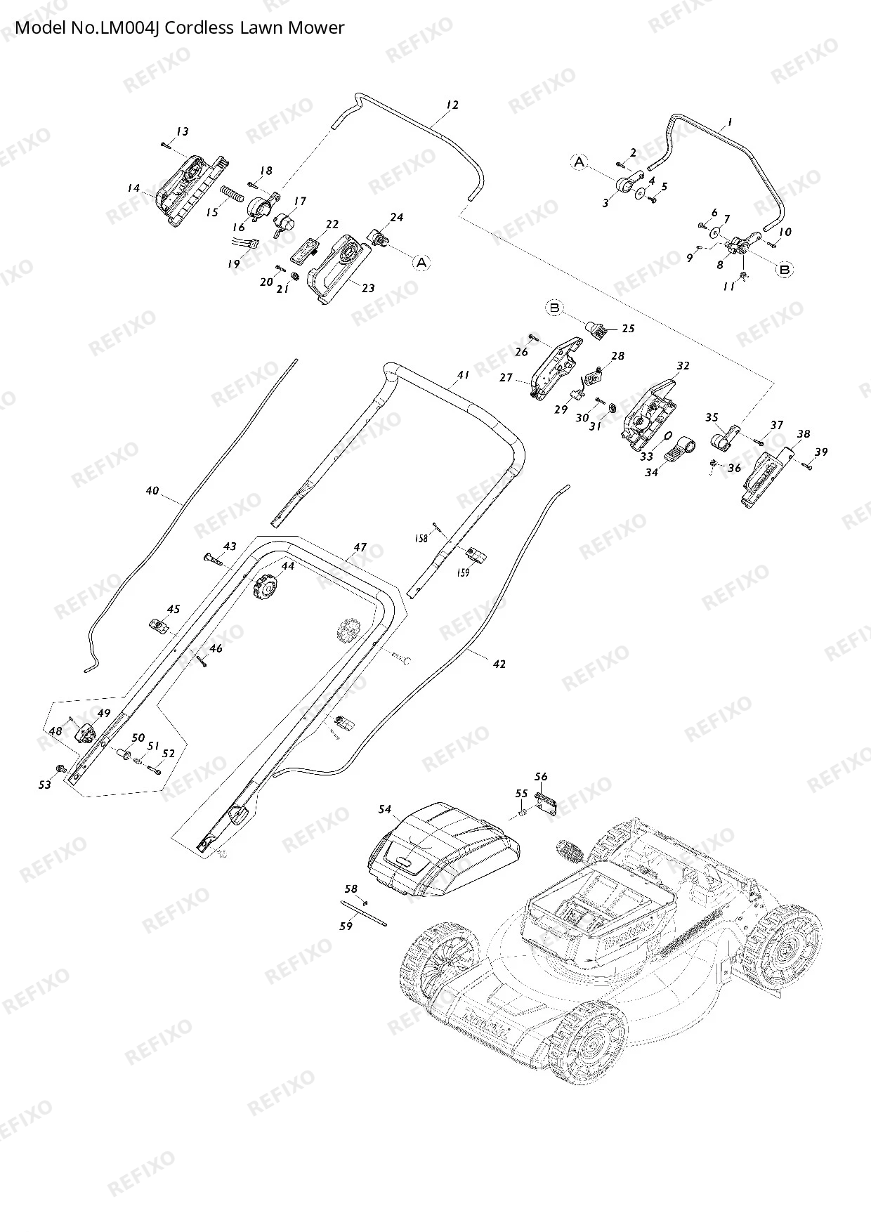 MAKITA LM004J — схема запчастей