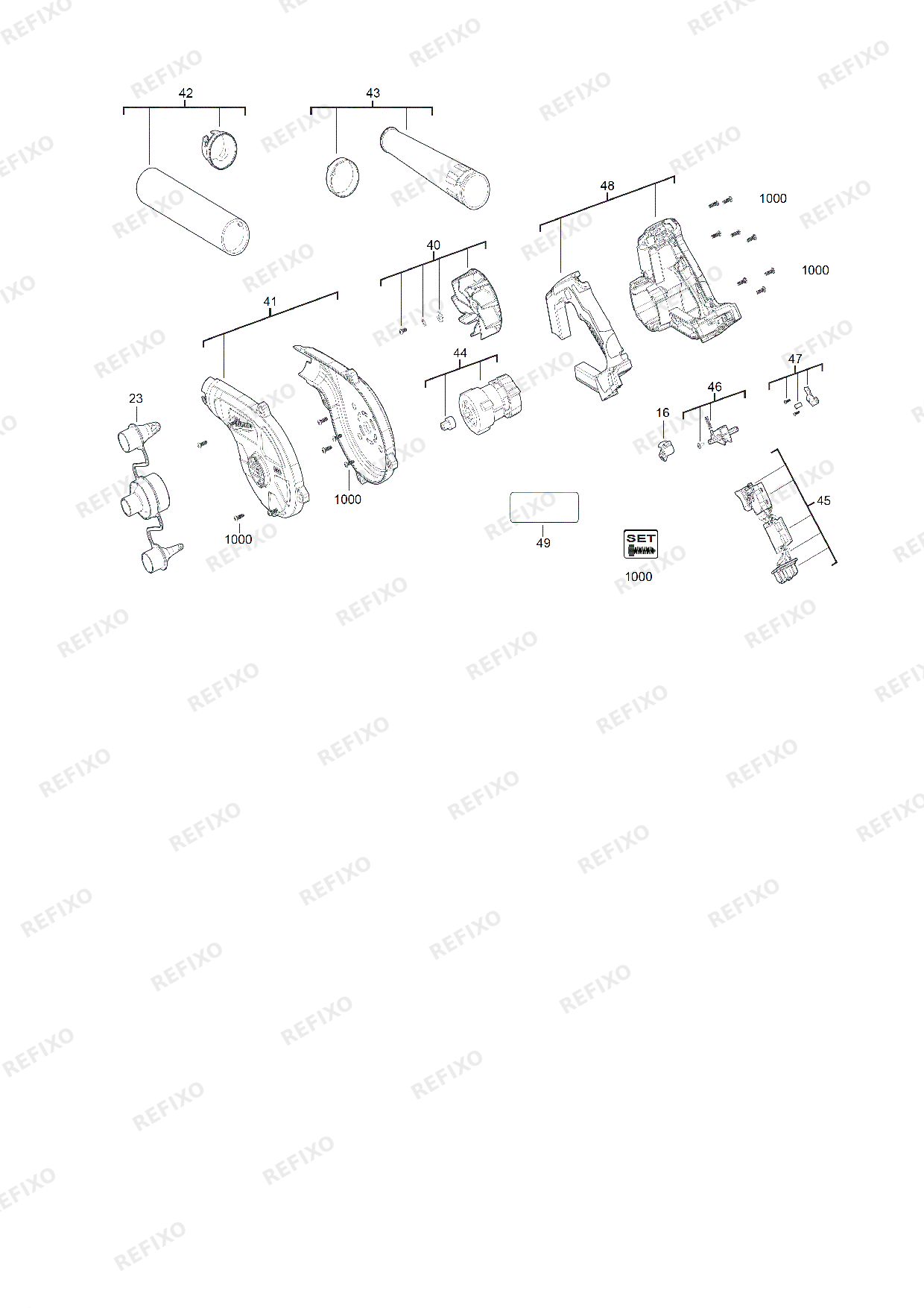 MILWAUKEE M18BBL 0 4933446216 4000446217 — схема запчастей