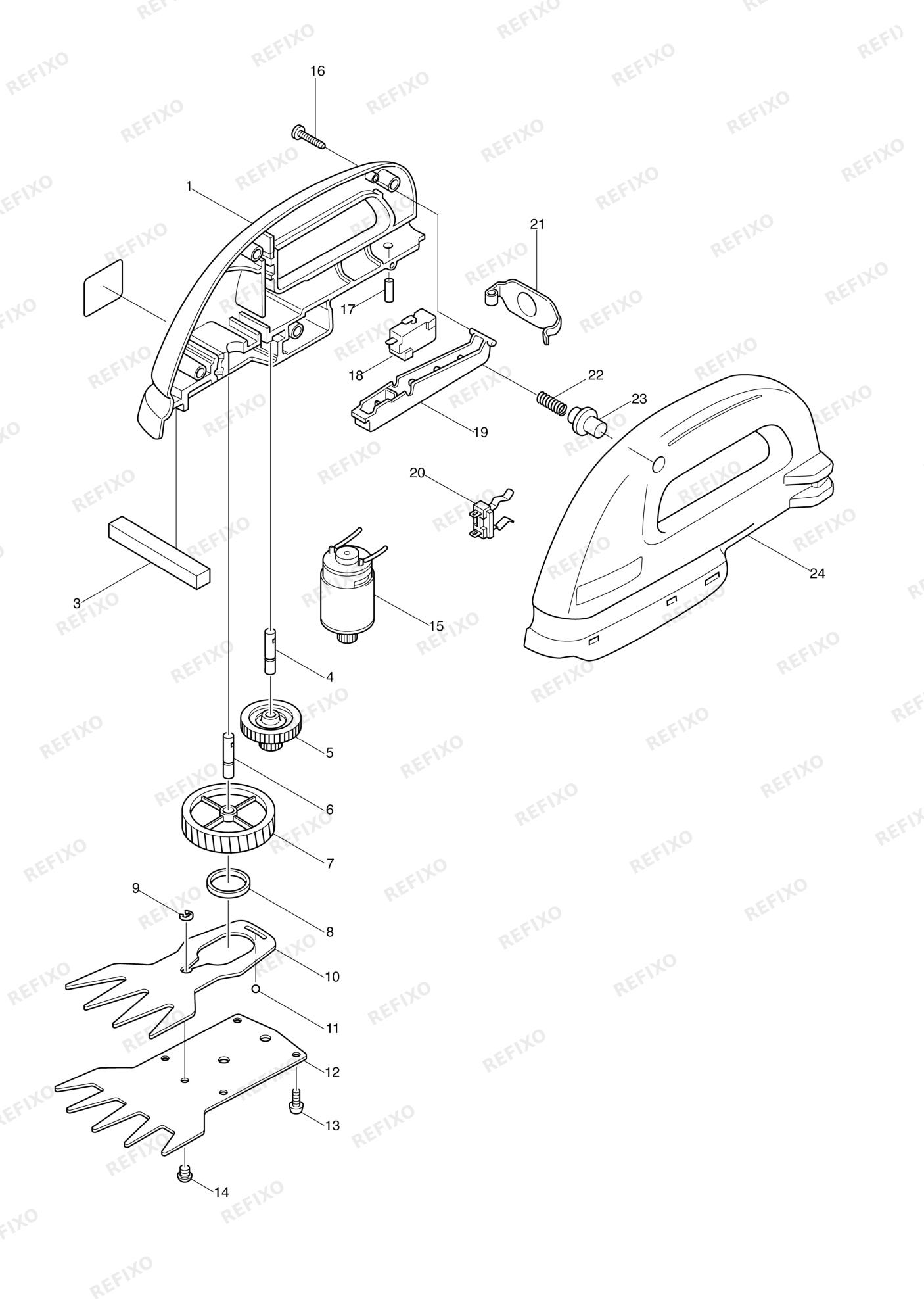 MAKITA UM104D — схема запчастей