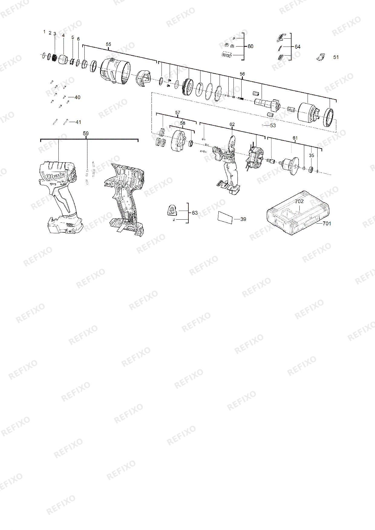 MILWAUKEE M18FQID 0 4933451792 4000458075 — схема запчастей