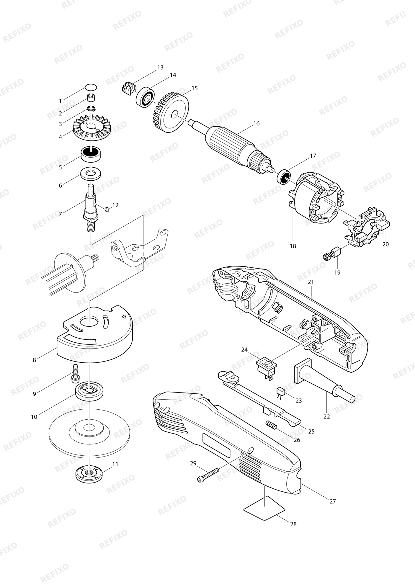 MAKITA 910 — схема запчастей