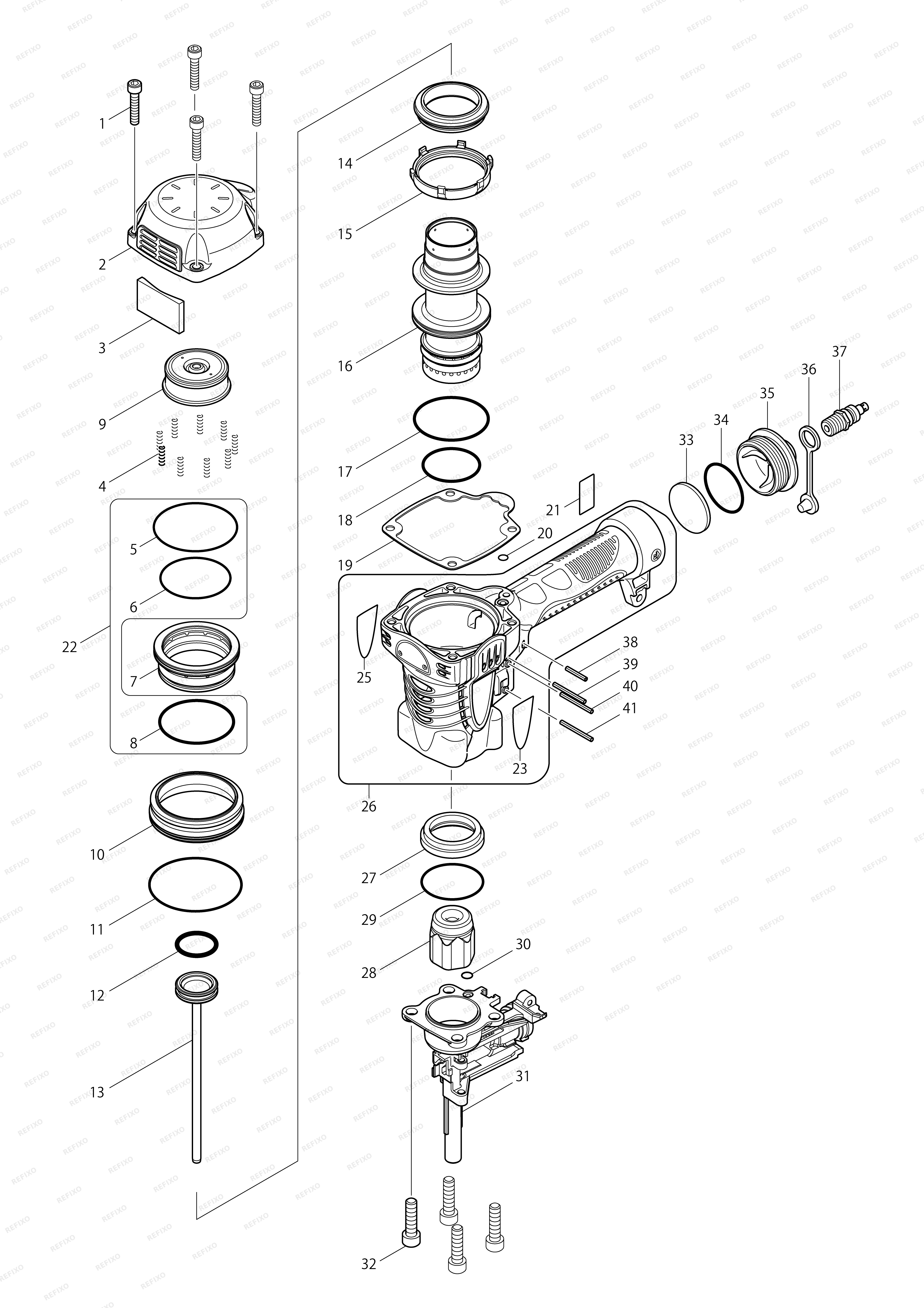 MAKITA AN250HC — схема запчастей