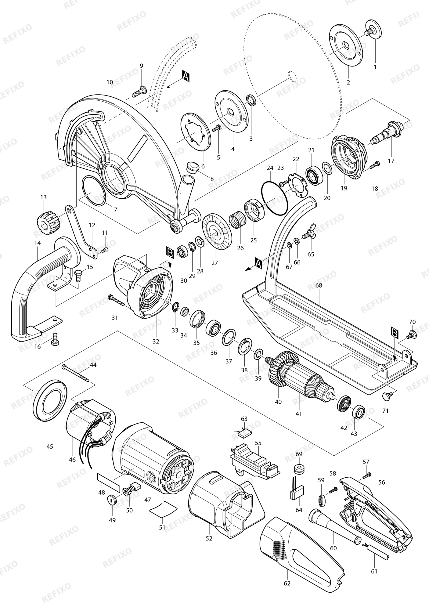 MAKITA 4114S — схема запчастей