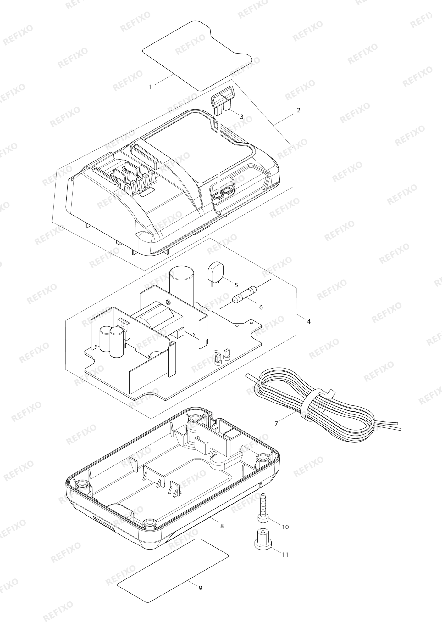 MAKITA DC10WD — схема запчастей