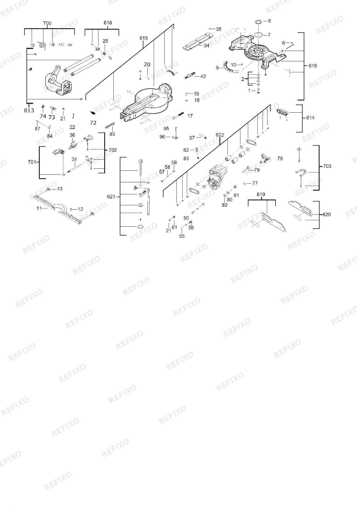 MILWAUKEE M18FMS190 0 4933459619 4000460635 — схема запчастей